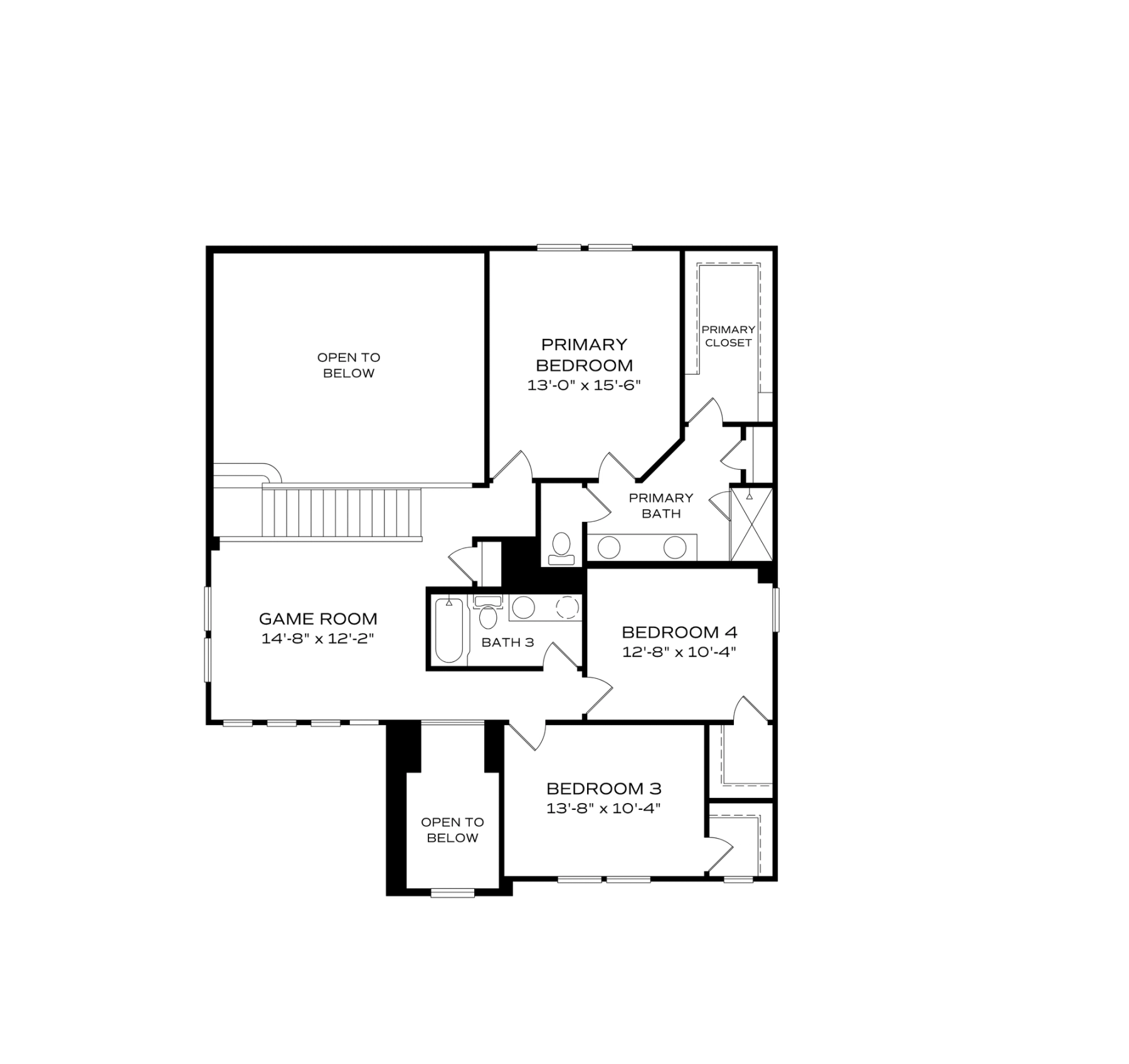 2 - The Radiance floor plan layout for 109 Starview Court in Evermore Homes Homes' Carroll Green community.