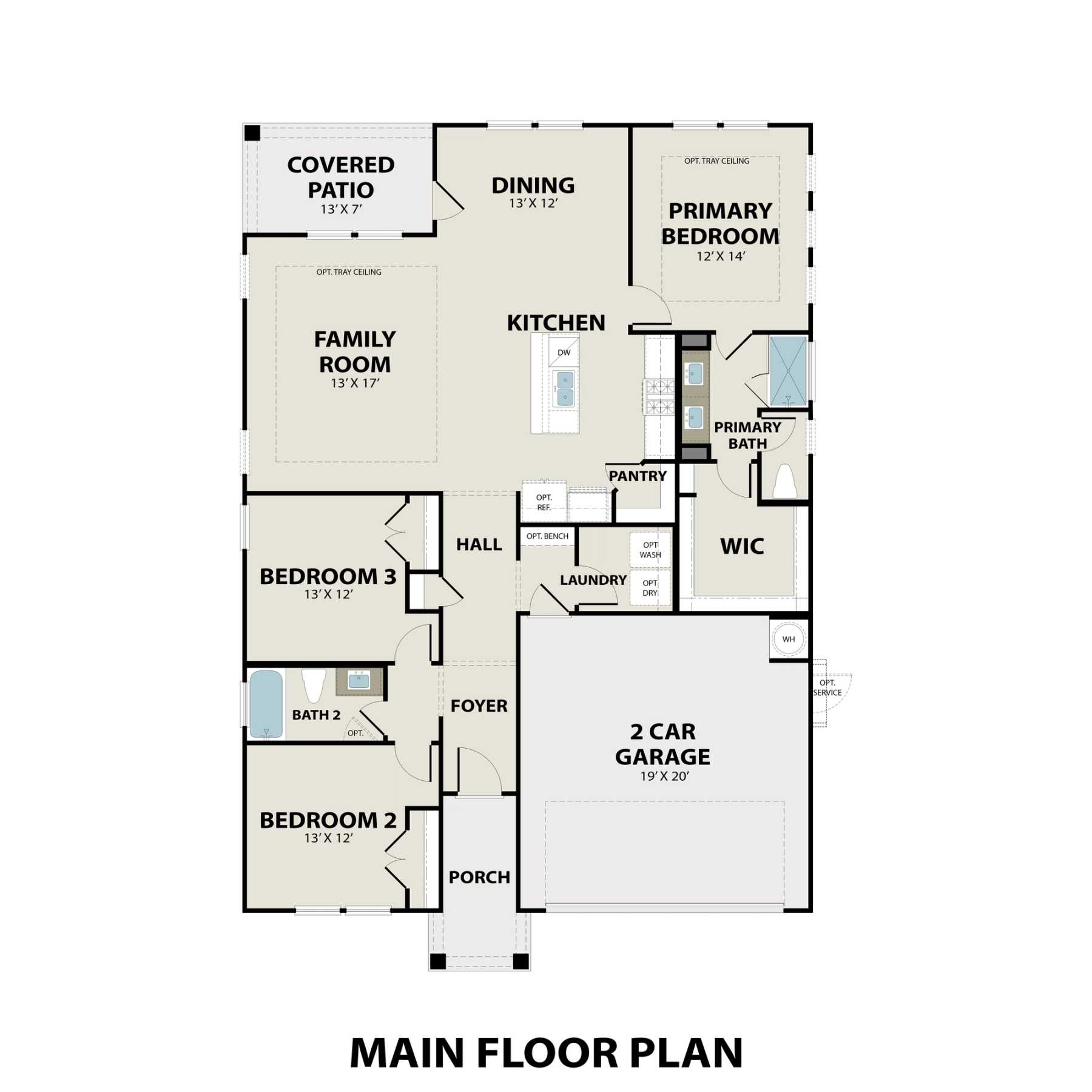 1 - The Glen A buildable floor plan layout in Davidson Homes Homes' Meadow Ridge Estates community.