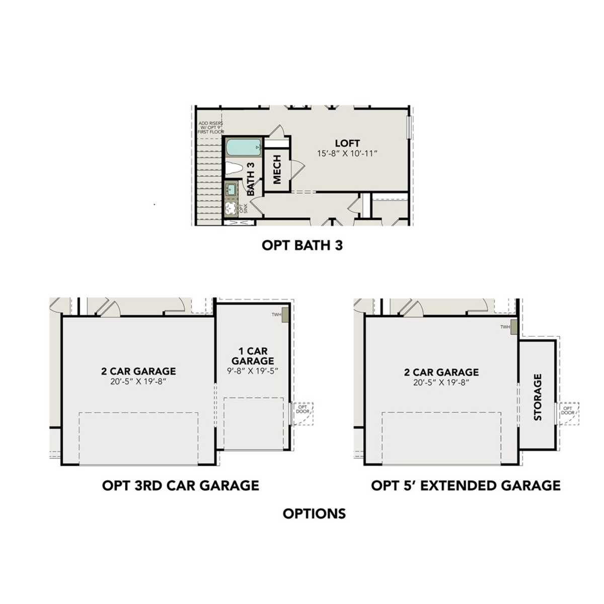 3 - The Brazos F buildable floor plan layout in Davidson Homes' The Villages at WestPointe community.