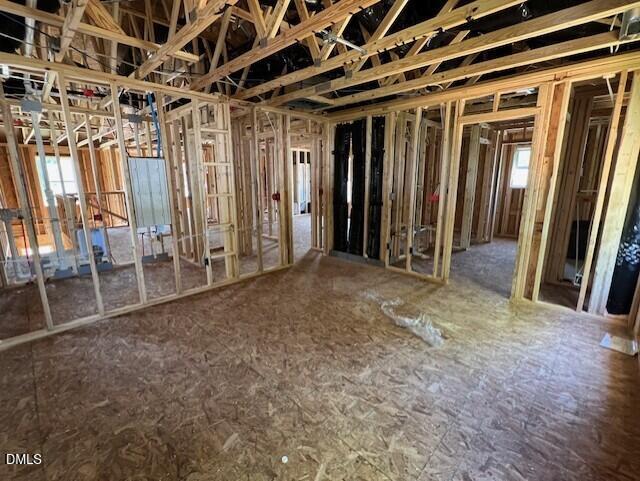 Wood framing construction of The Gavin A floor plan in Gregory Village, Lillington, North Carolina.
