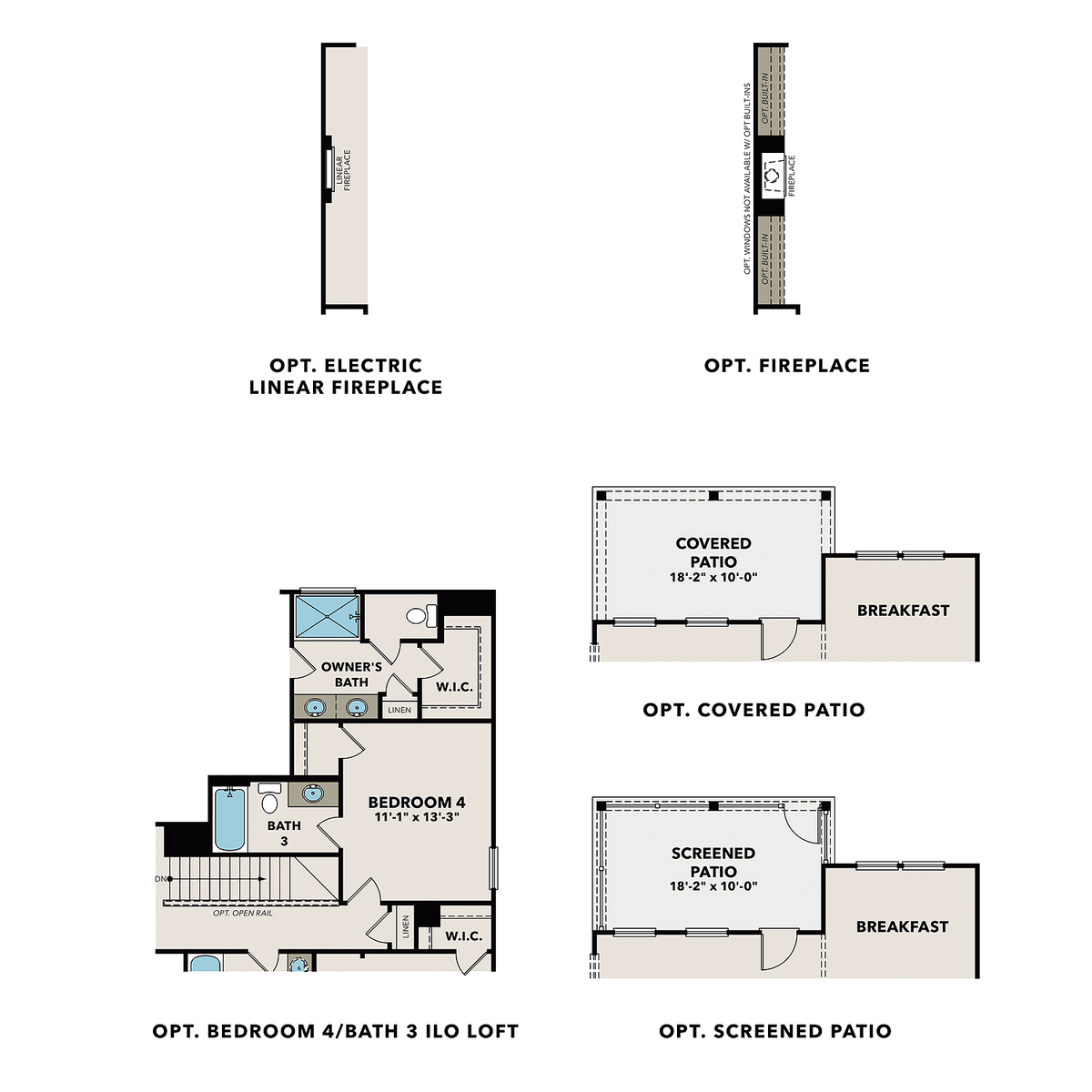 3 - The Grace D buildable floor plan layout in Davidson Homes' The Village at Shallowford community.