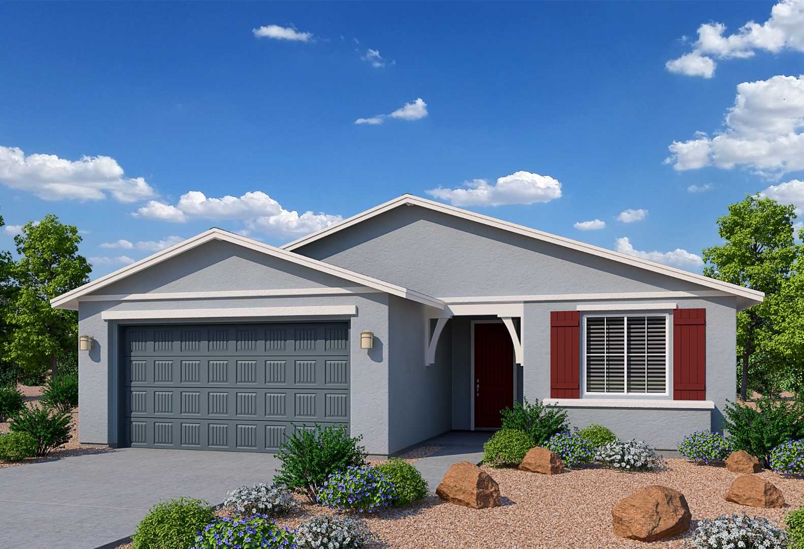 Exterior view of Davidson Homes' The Cimarron II Floor Plan