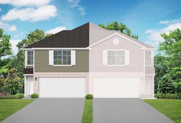 Exterior view of Davidson Homes' The Rose A Floor Plan