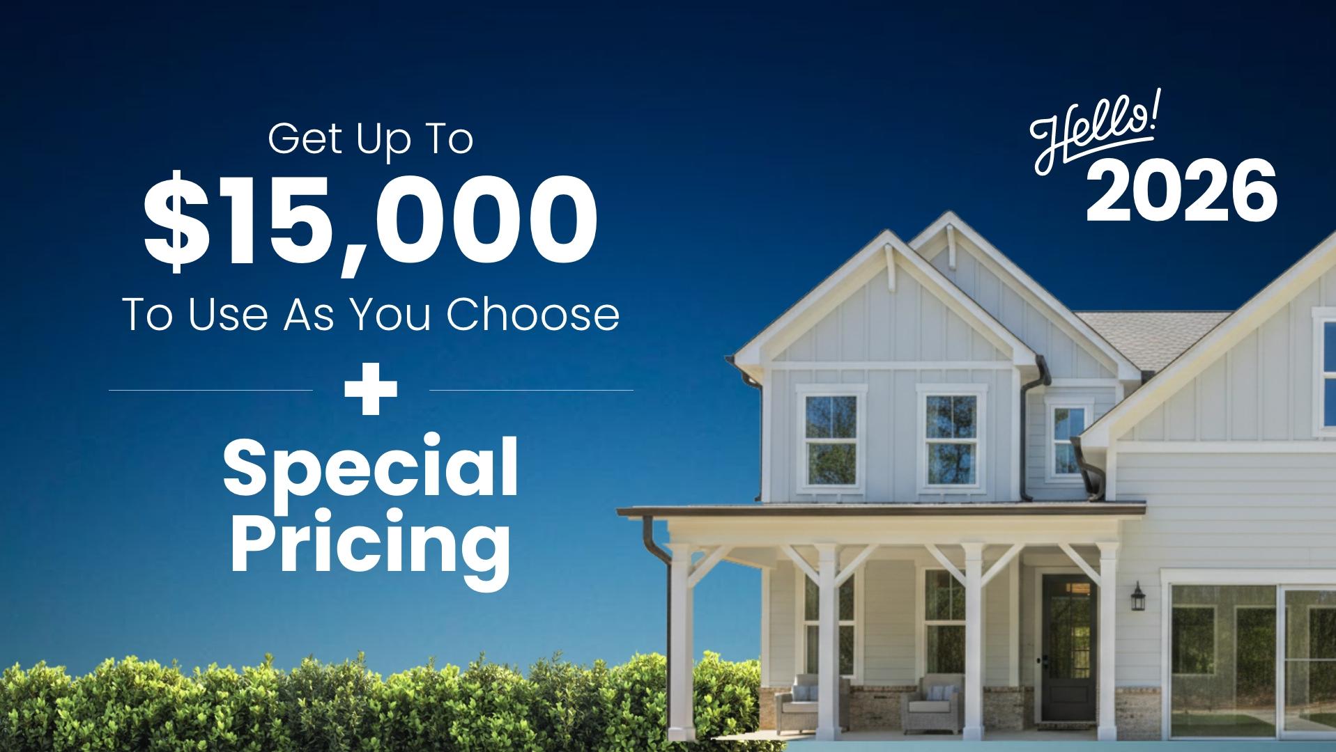 Davidson Homes Signature Sales Event banner: Up to $15,000 flexible incentives + special pricing in Prescott Region