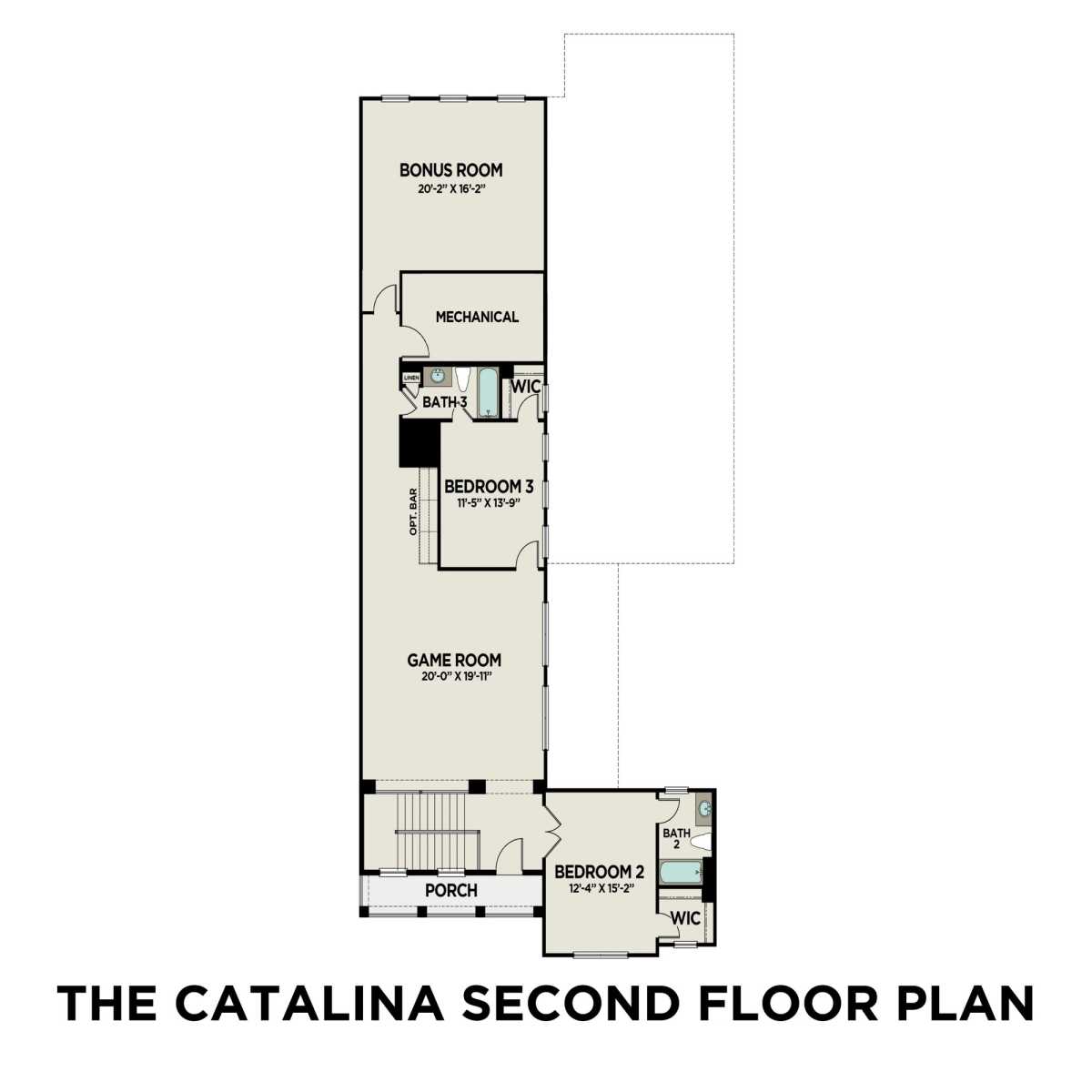 2 - The Catalina B floor plan layout for 2439 Lizdionne Loop in Davidson Homes' Manor Estates community.