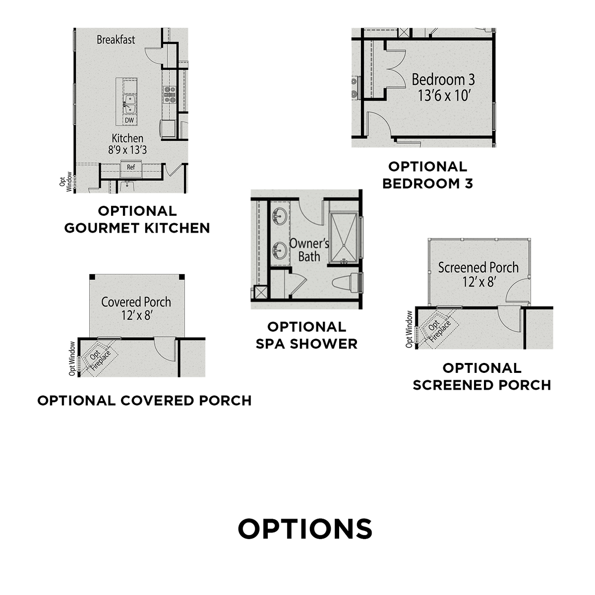 2 - The Carter A floor plan layout for 56 Grassy Ridge Court in Davidson Homes' Beverly Place community.