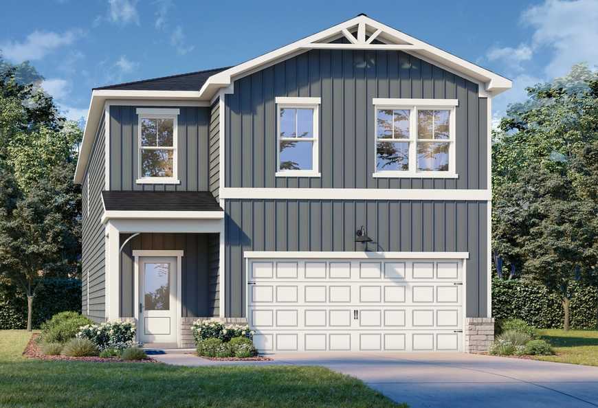 Exterior view of Davidson Homes' The Rabun C Floor Plan