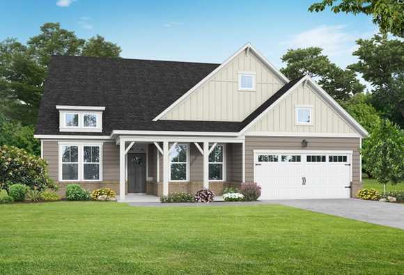 Exterior view of Davidson Homes' The Magnolia A Floor Plan