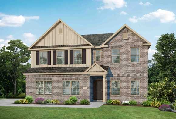 Exterior view of Davidson Homes' The Shelby A - Side Entry Floor Plan