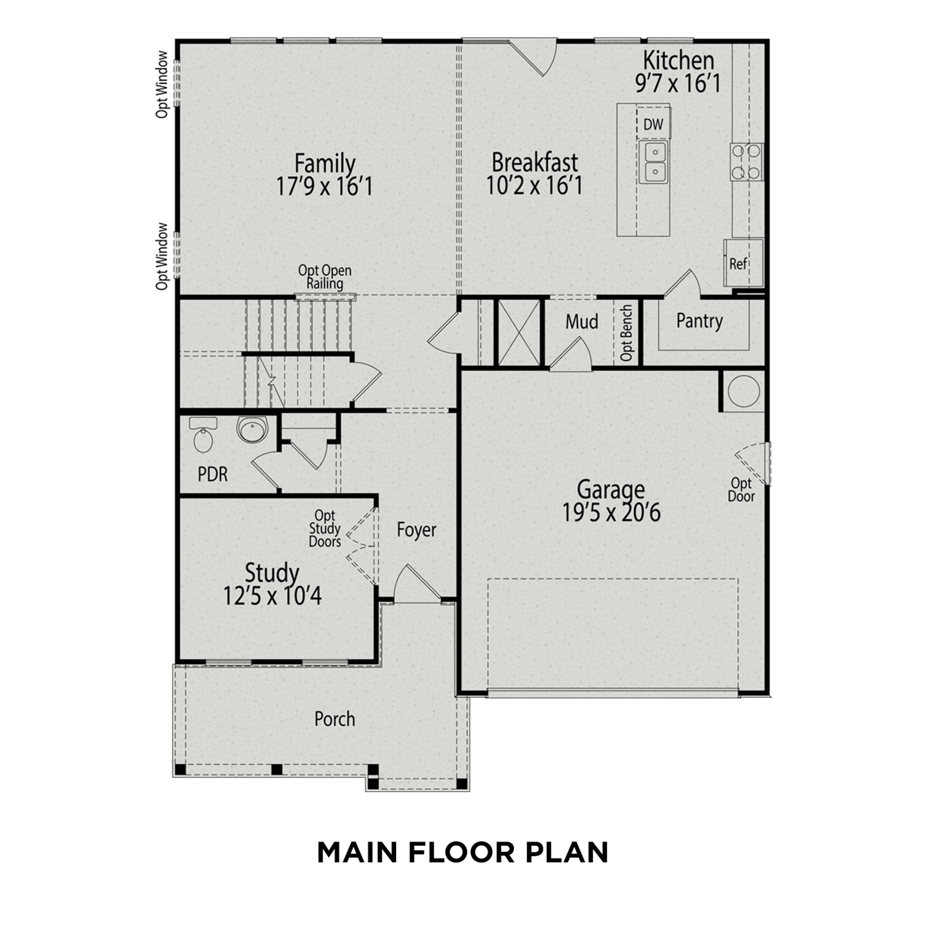 1 - The Chestnut D buildable floor plan layout in Davidson Homes Homes' Enclave at Belmont community.