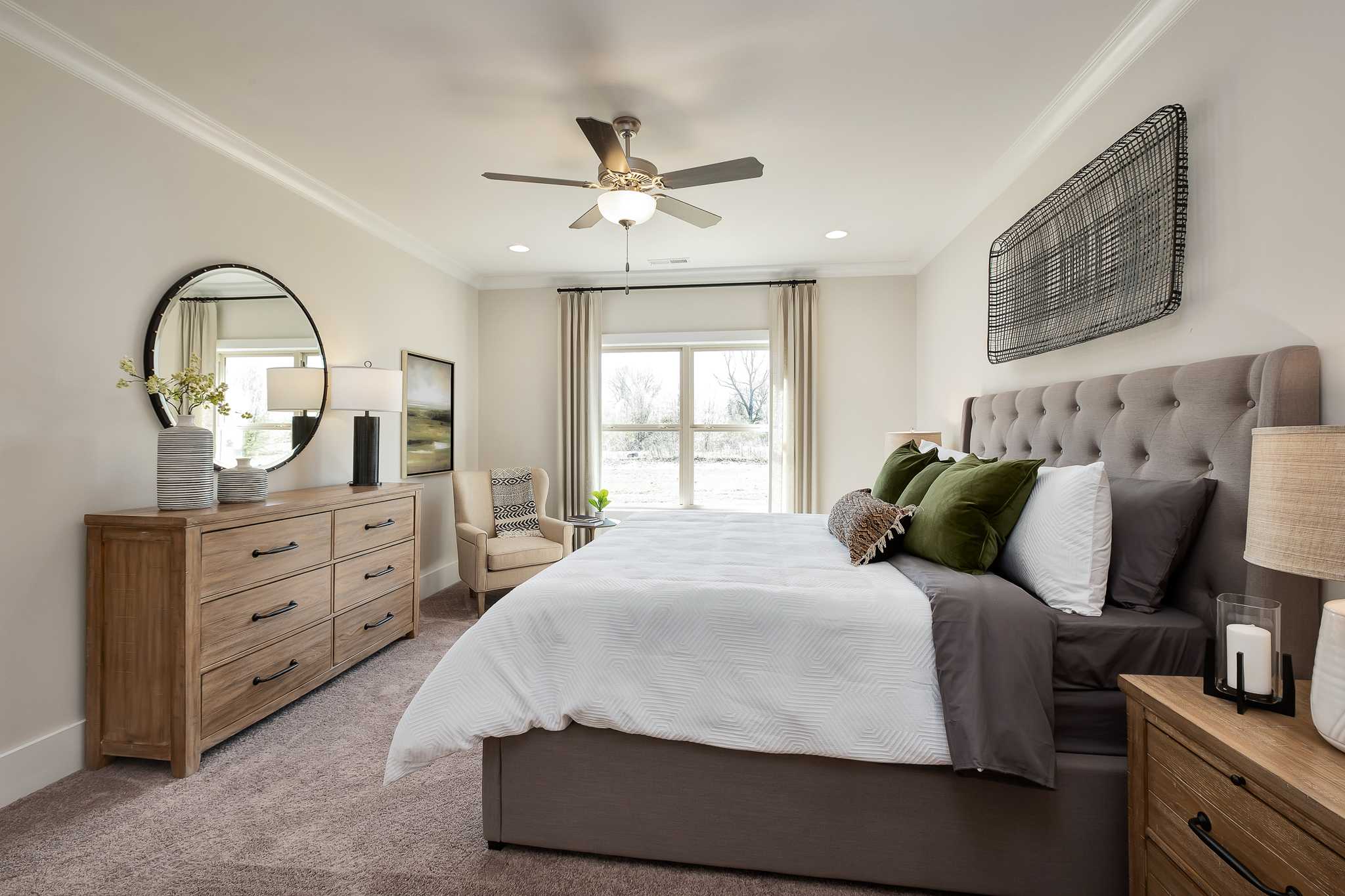 owner's suite with double windows in Magnolia Preserve in Hartselle, AL