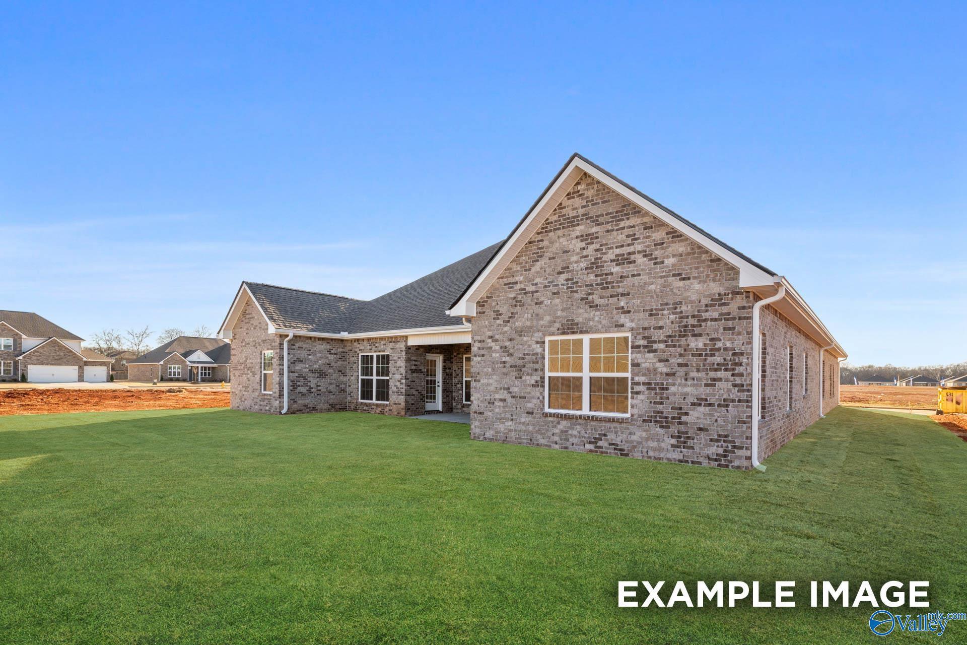 Back exterior view of The Valencia floor plan by Davidson Homes in Briercreek, Meridianville, Alabama.