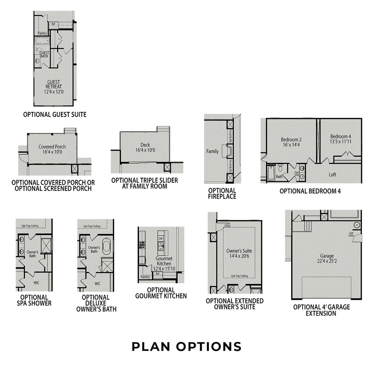 3 - The Cypress C II floor plan layout for 62 Golden Leaf Farms Road in Davidson Homes' Tobacco Road community.