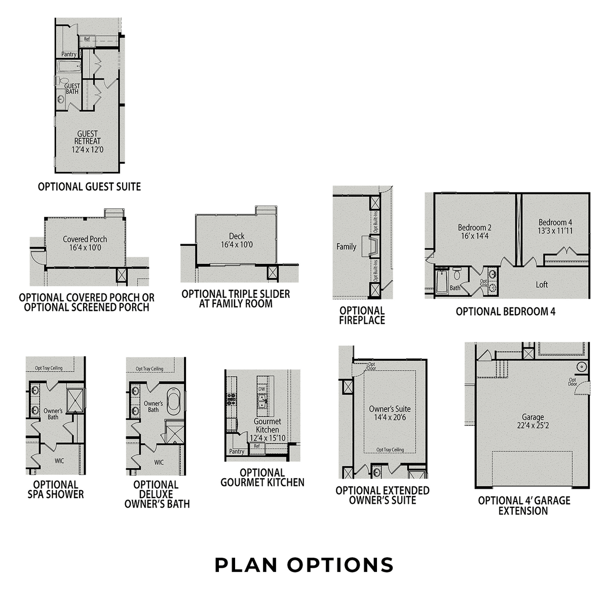 3 - The Cypress D II buildable floor plan layout in Davidson Homes' Tobacco Road community.