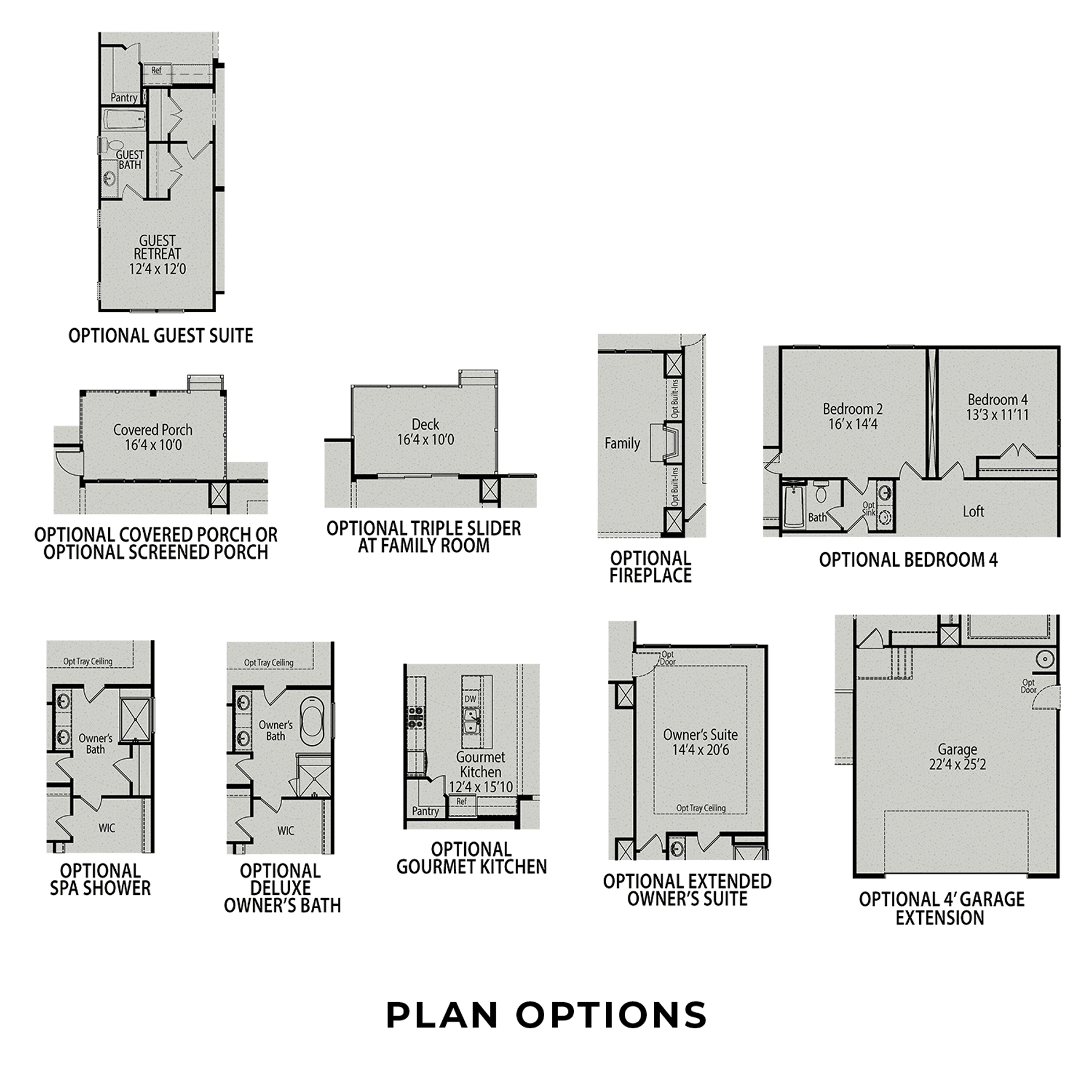 3 - The Cypress C II buildable floor plan layout in Davidson Homes Homes' Tobacco Road community.