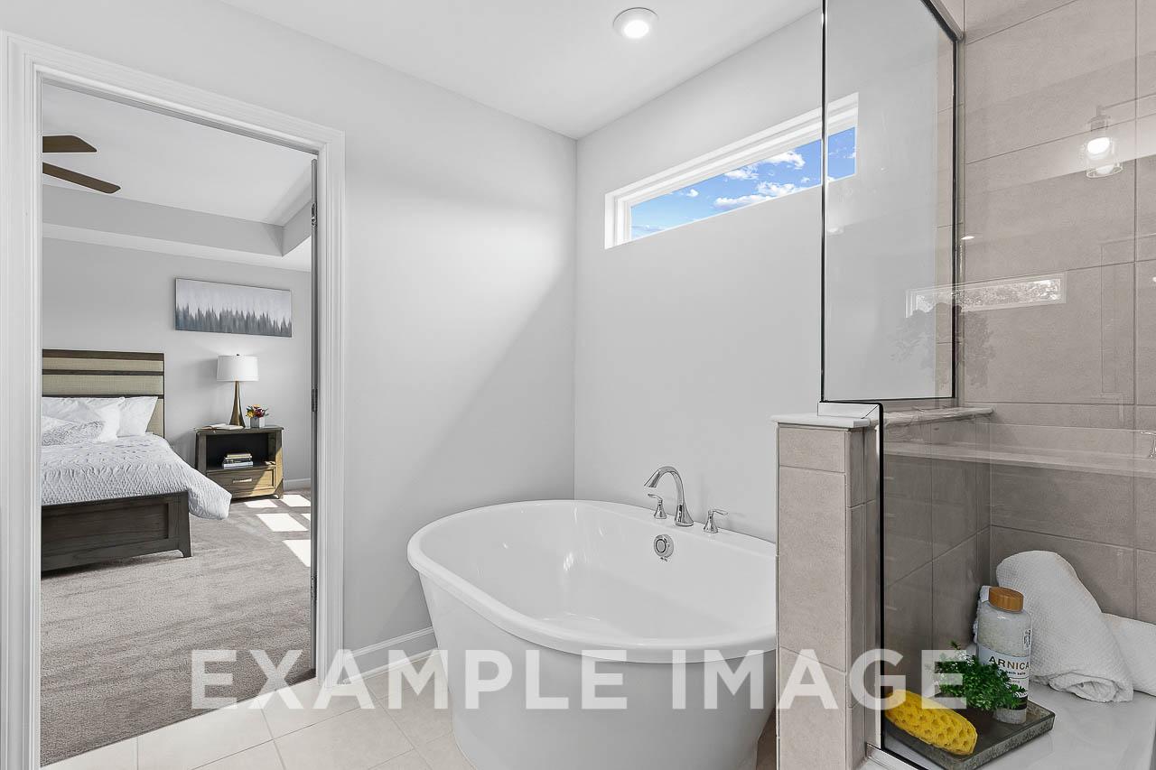 Davidson Homes The Chestnut Plan Master Bathroom with Bathtub and Walk-in Shower