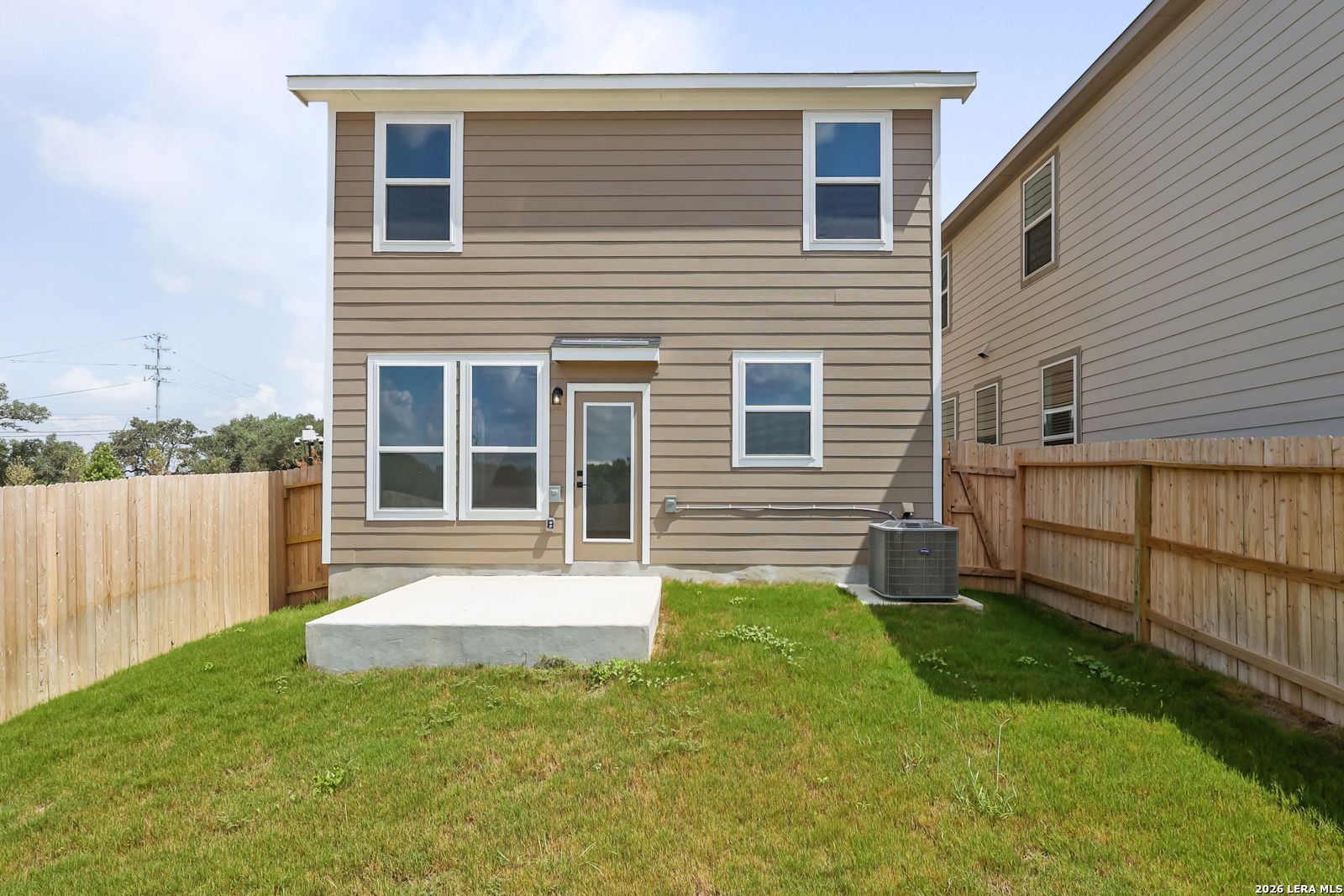 Backyard view of The Florence B floor plan by Davidson Homes in Meadows at Oak Creek, San Antonio, Texas.