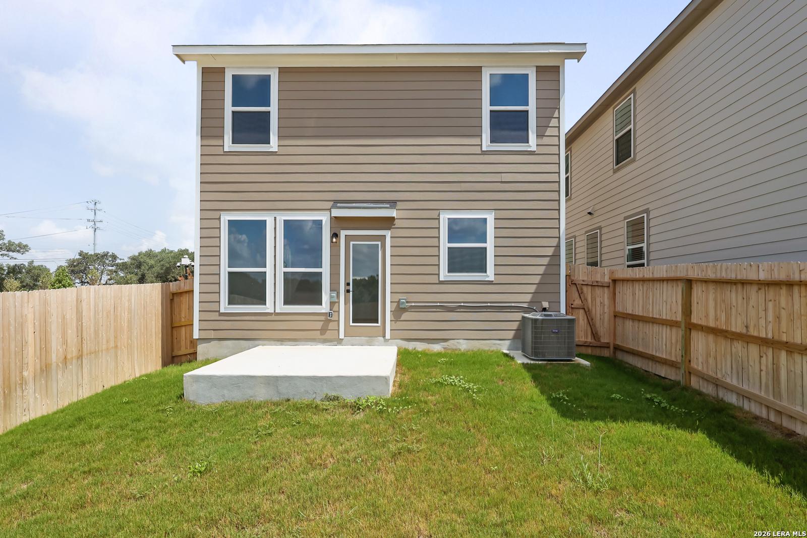 Backyard view of The Florence B floor plan by Davidson Homes in Meadows at Oak Creek, San Antonio, Texas.