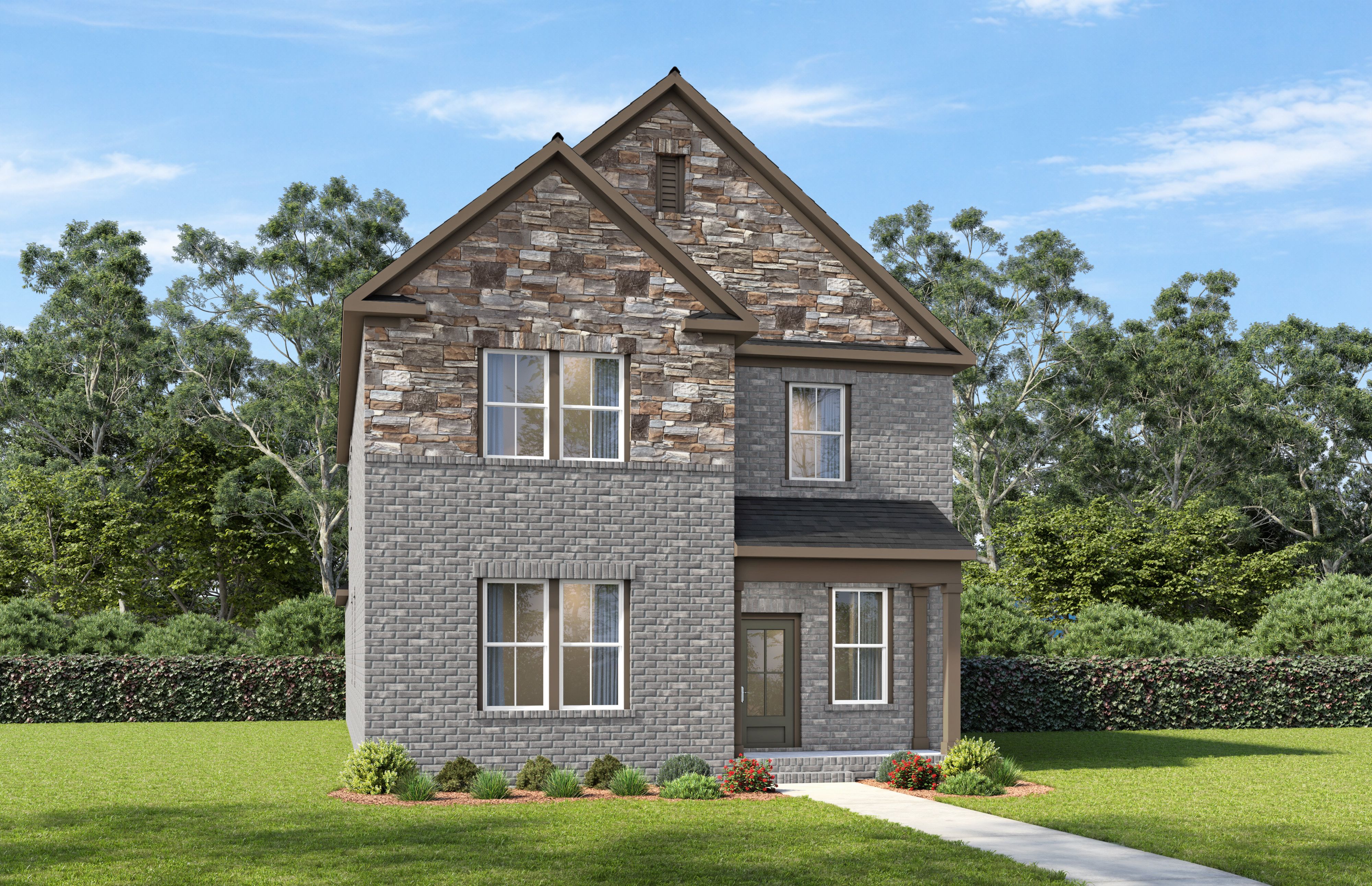 Exterior view of Davidson Homes' The Oakmont A Floor Plan