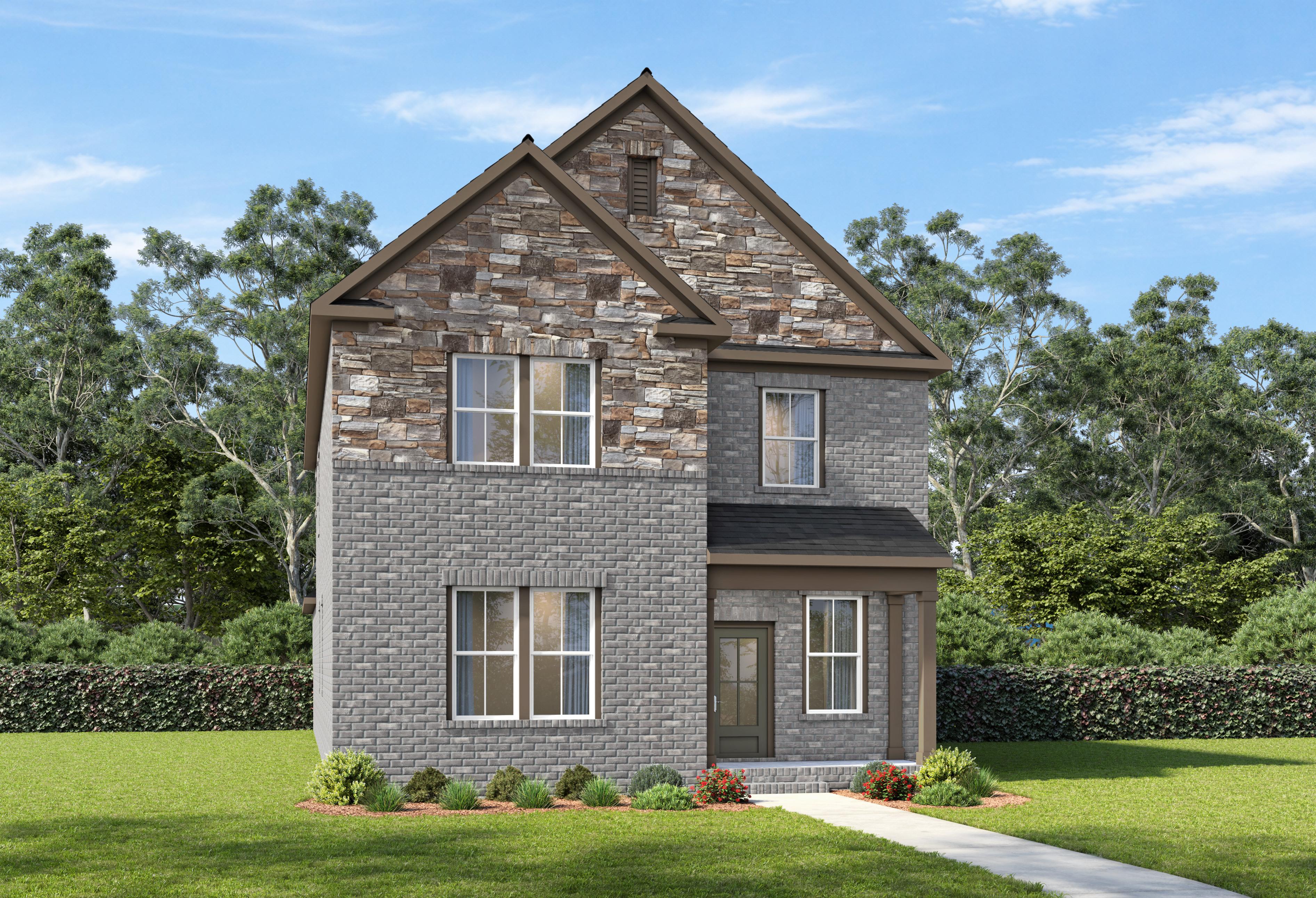Exterior view of Davidson Homes' The Oakmont A Floor Plan