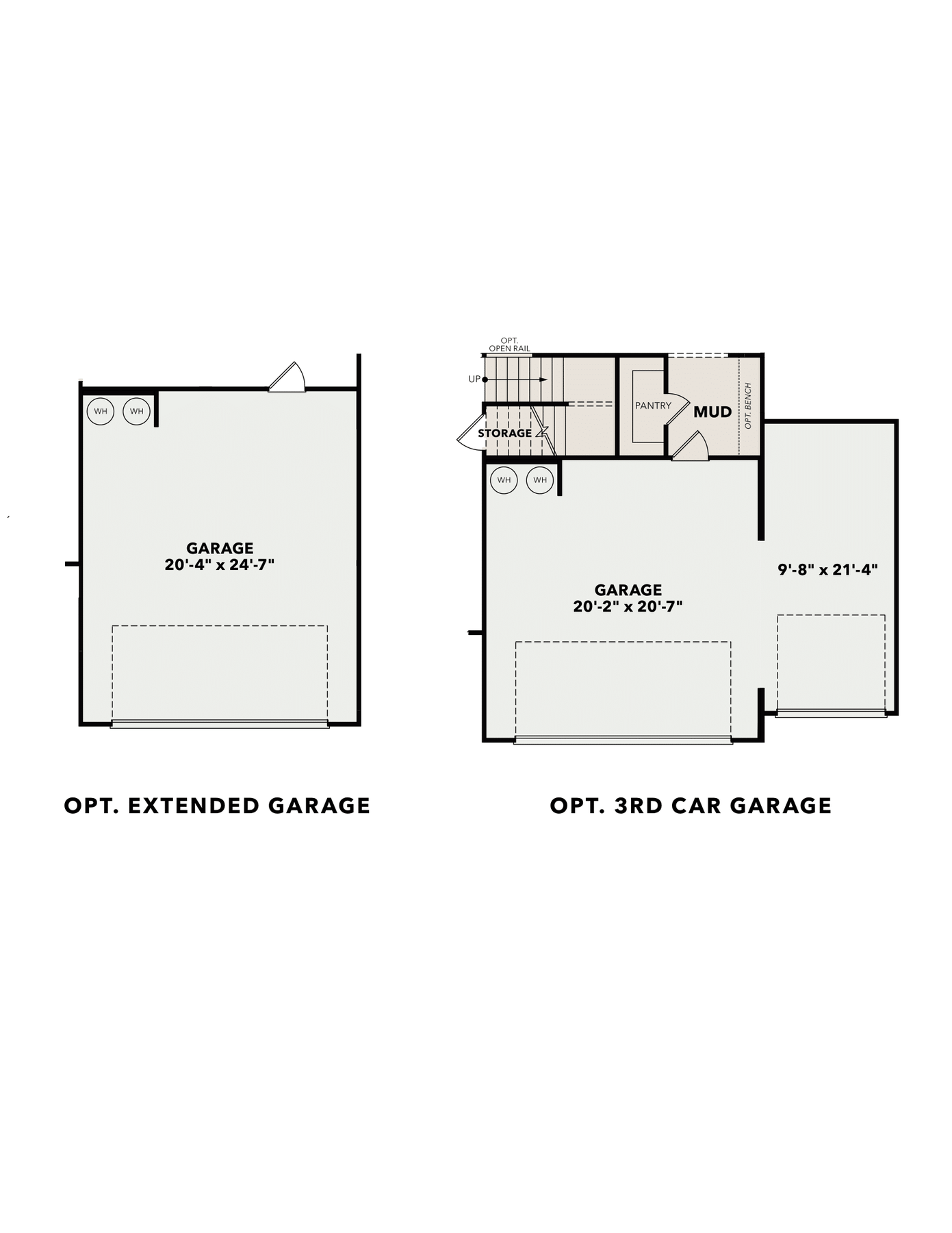 6 - The Hickory E floor plan layout for 6945 Melody Ridge Road in Davidson Homes Homes' Melody Lakeside Estates community.