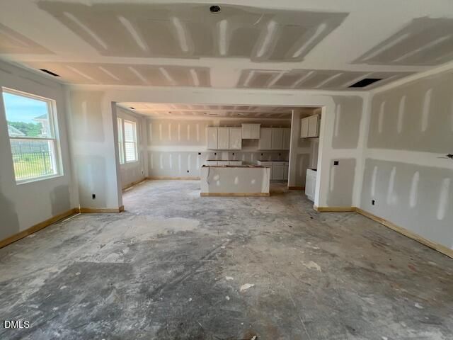 Open-concept kitchen construction in The Gavin C floor plan at Gregory Village, Lillington, North Carolina.