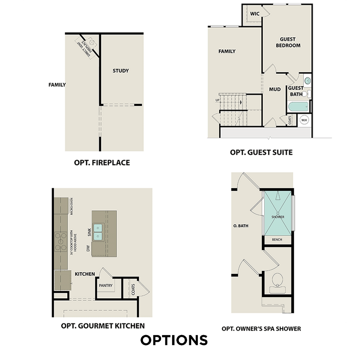 3 - The Willow B with 3-Car Garage buildable floor plan layout in Davidson Homes' Rivers Edge community.