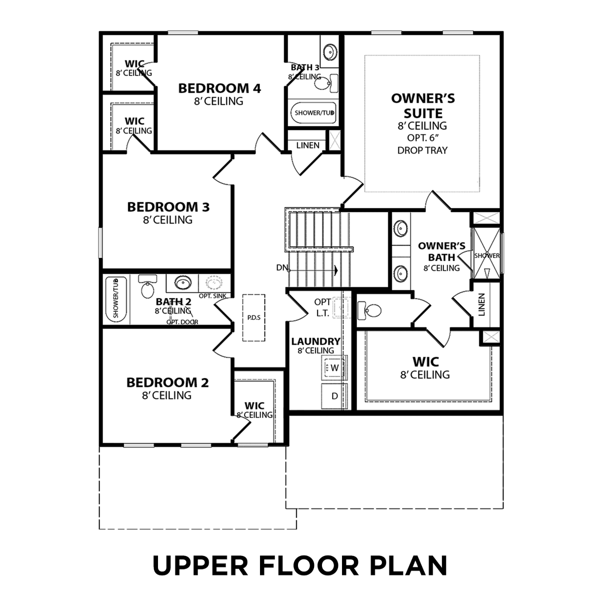 2 - The Henry C buildable floor plan layout in Davidson Homes' Sage Farms community.