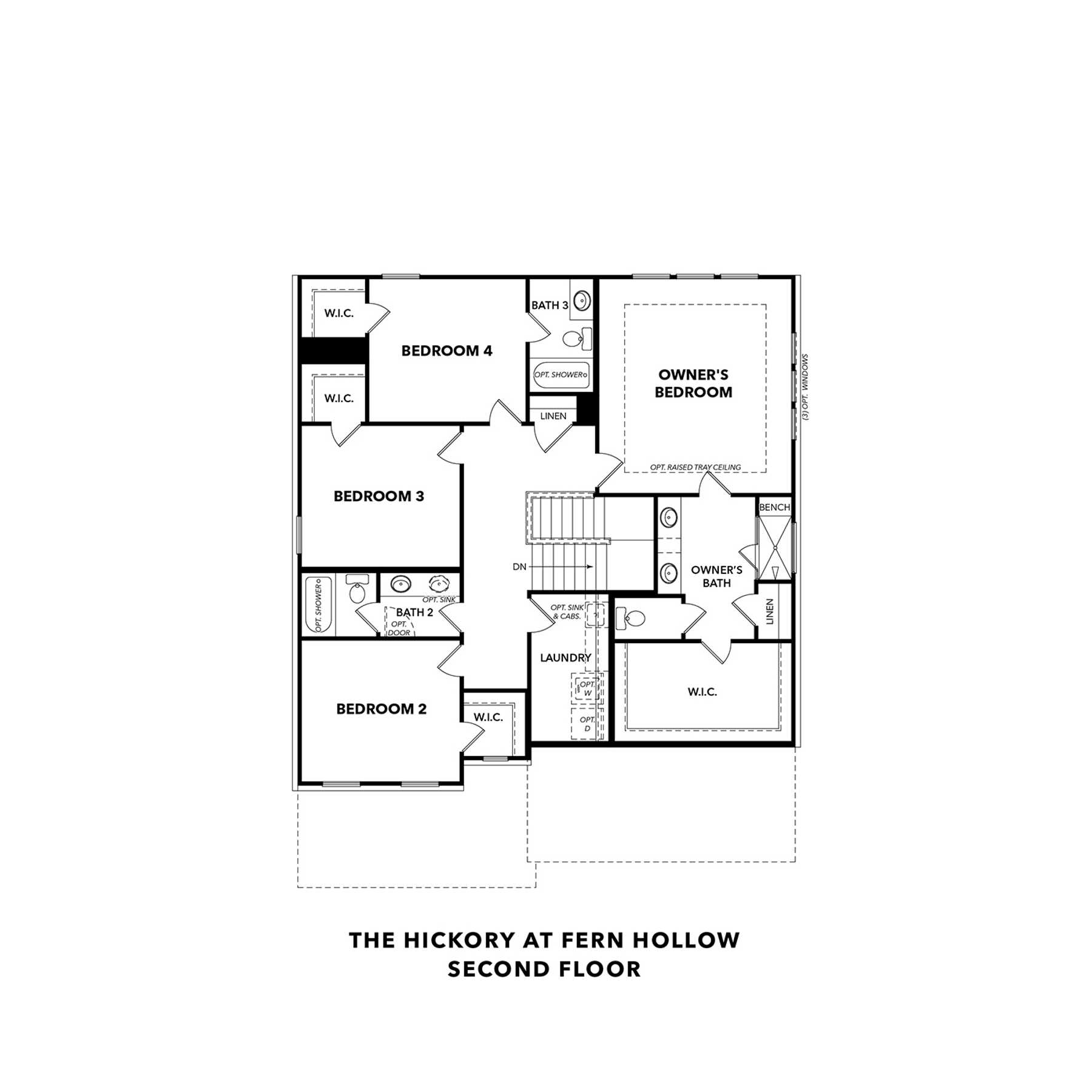 2 - The Hickory G buildable floor plan layout in Davidson Homes Homes' Fern Hollow community.