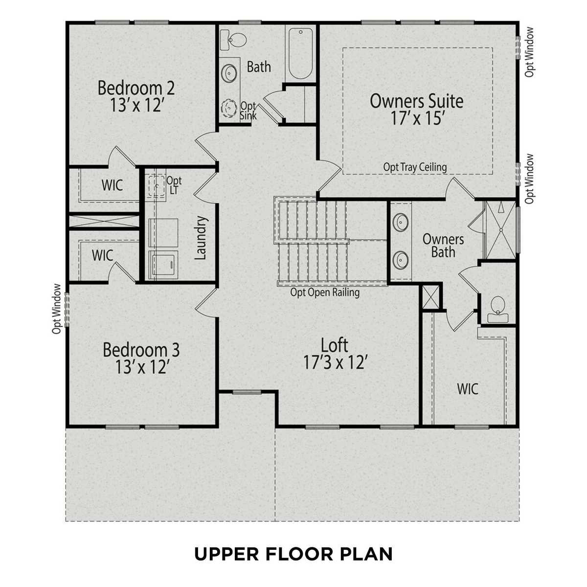 2 - The Willow D floor plan layout for 425 Reinsman Court in Davidson Homes' Stagecoach Corner community.