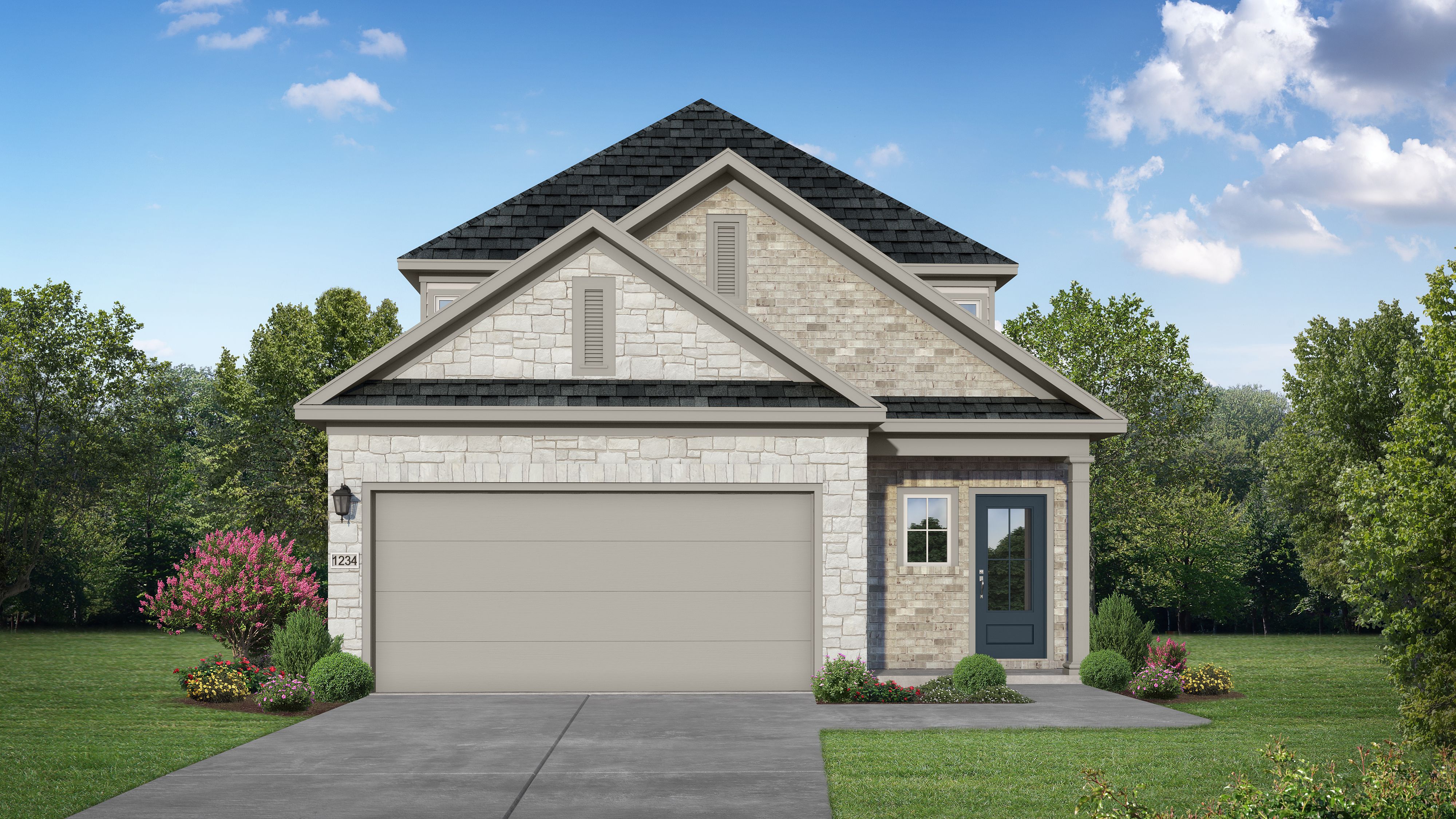 Exterior view of Davidson Homes' The San Marcos Floor Plan