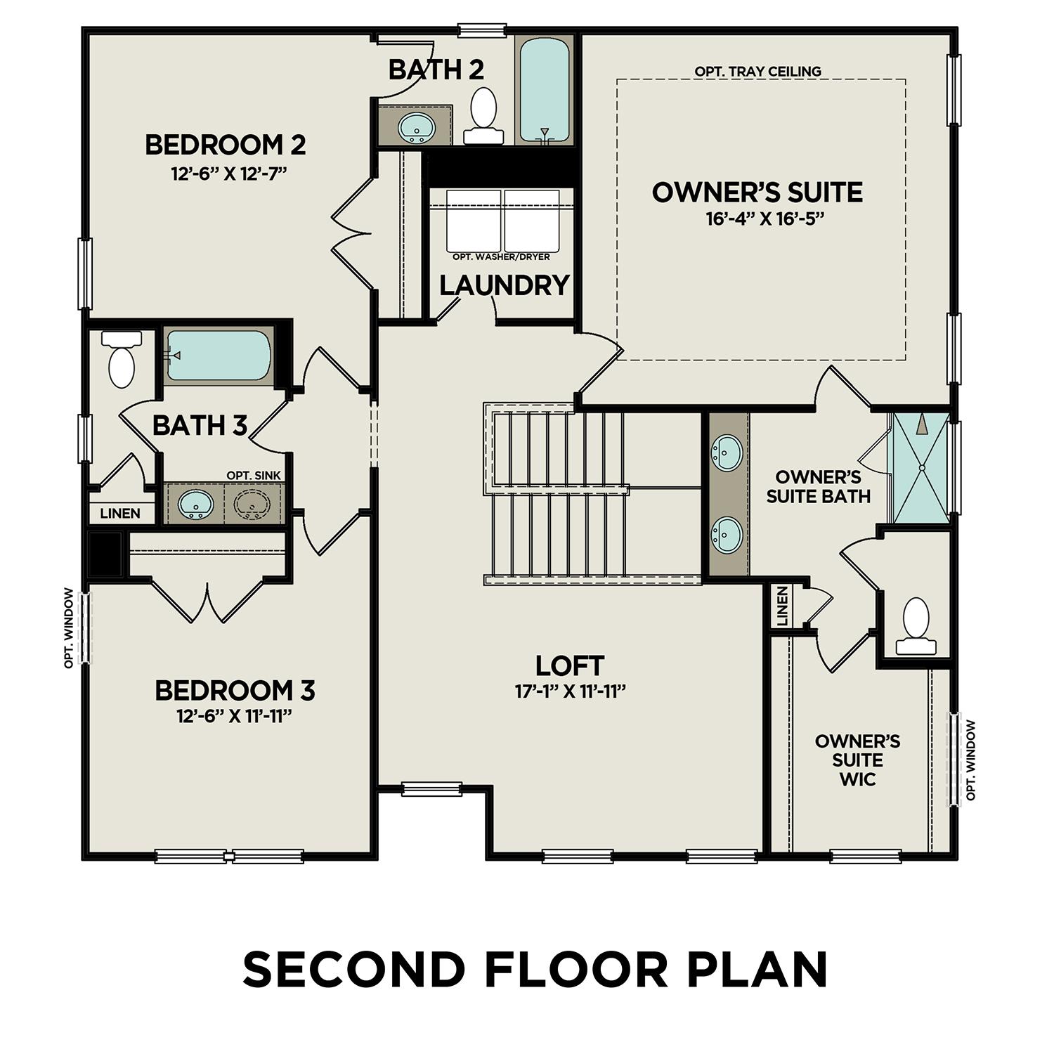 2 - The Willow B floor plan layout for 373 Riverwood Pass in Davidson Homes Homes' Riverwood community.