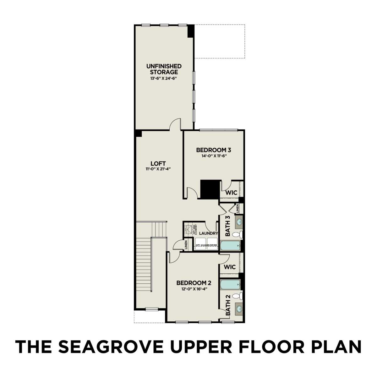 2 - The Seagrove A floor plan layout for 754 Stickley Oak Way in Davidson Homes' The Village at Towne Lake community.