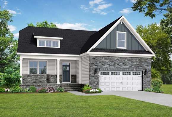 Exterior view of Davidson Homes' The Cypress B Floor Plan