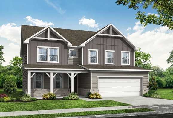 Exterior view of Davidson Homes' The Willow B at Shallowford Floor Plan