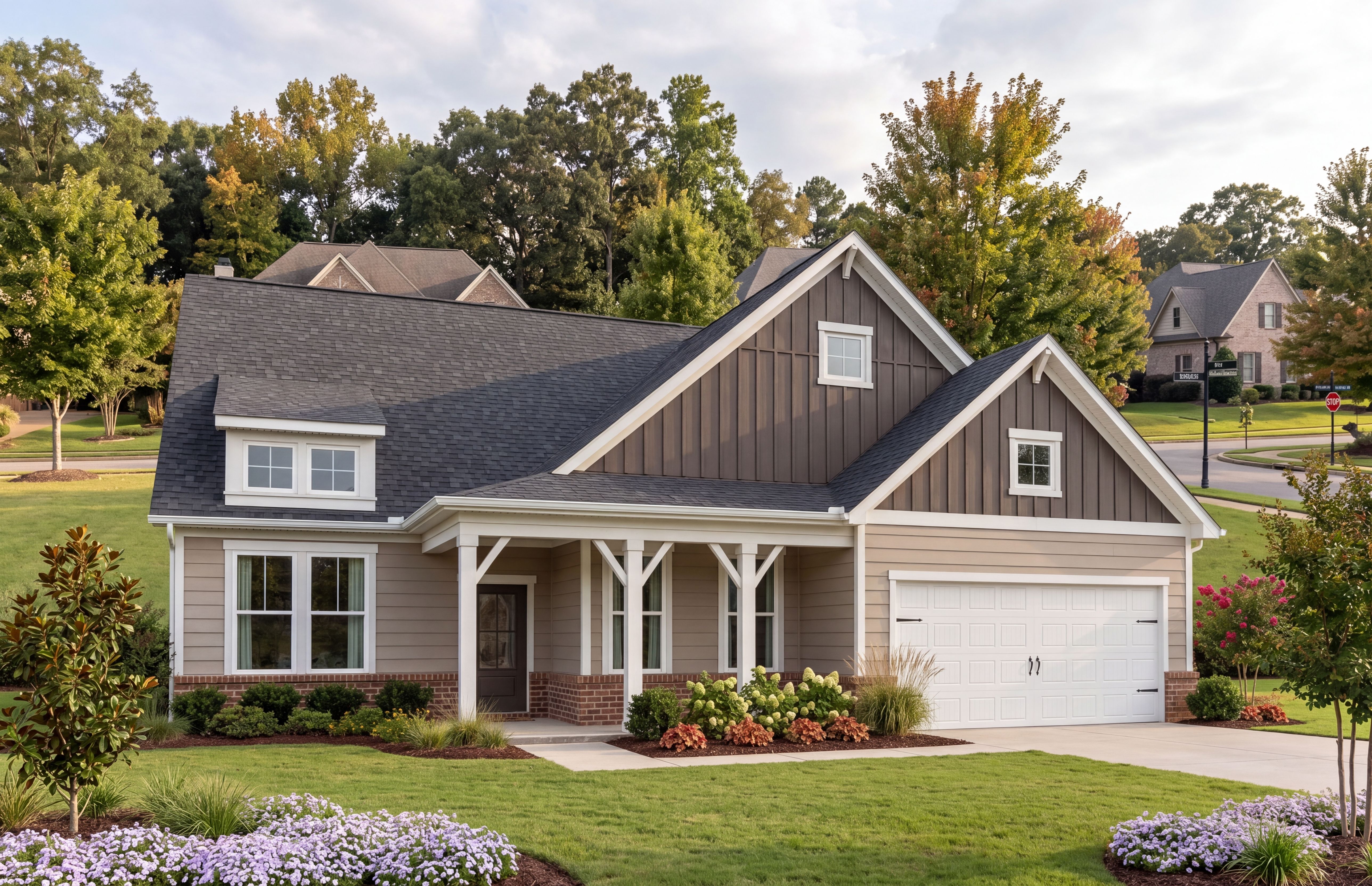 Exterior view of Davidson Homes' The Magnolia A Floor Plan