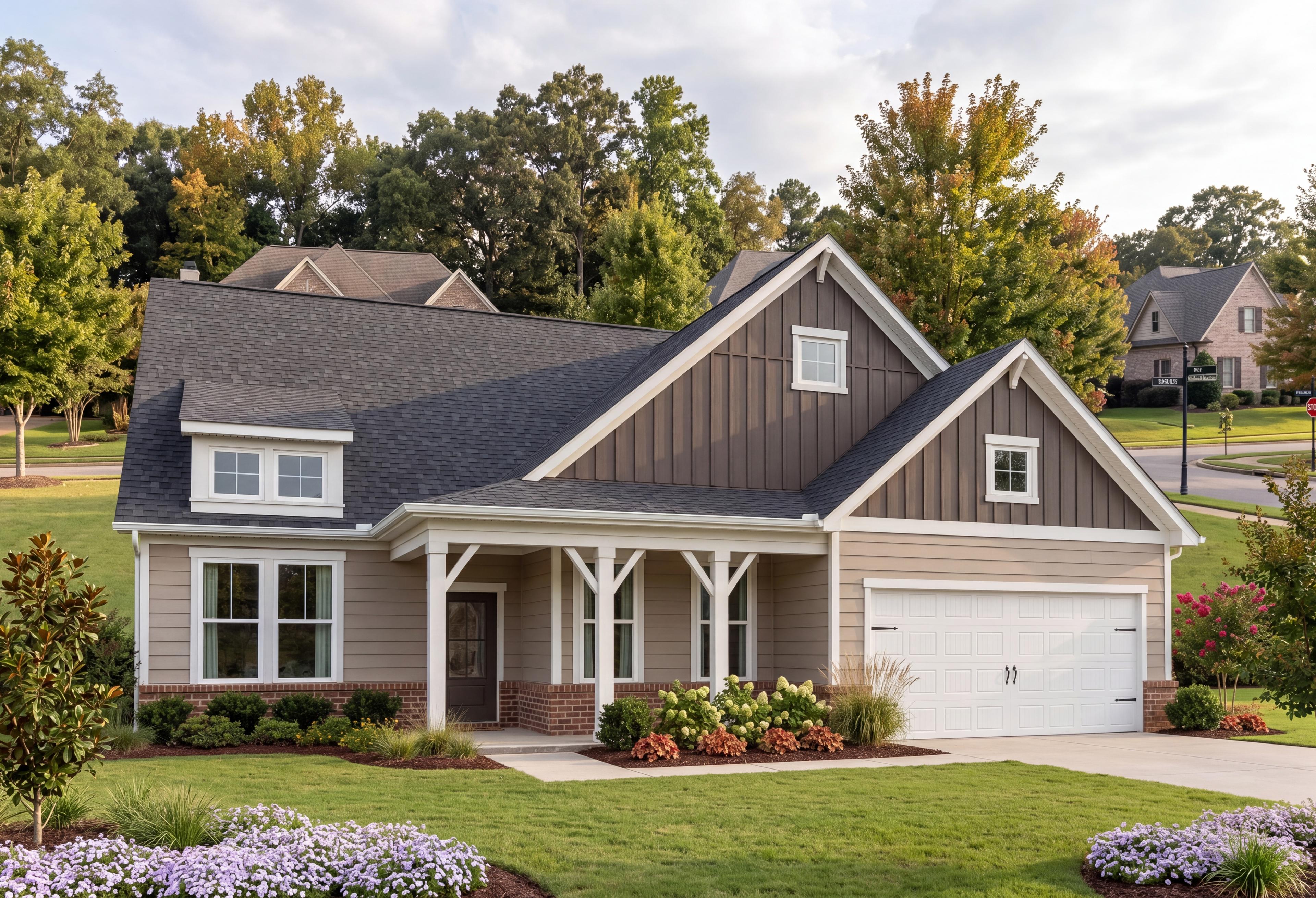 Exterior view of Davidson Homes' The Magnolia A Floor Plan