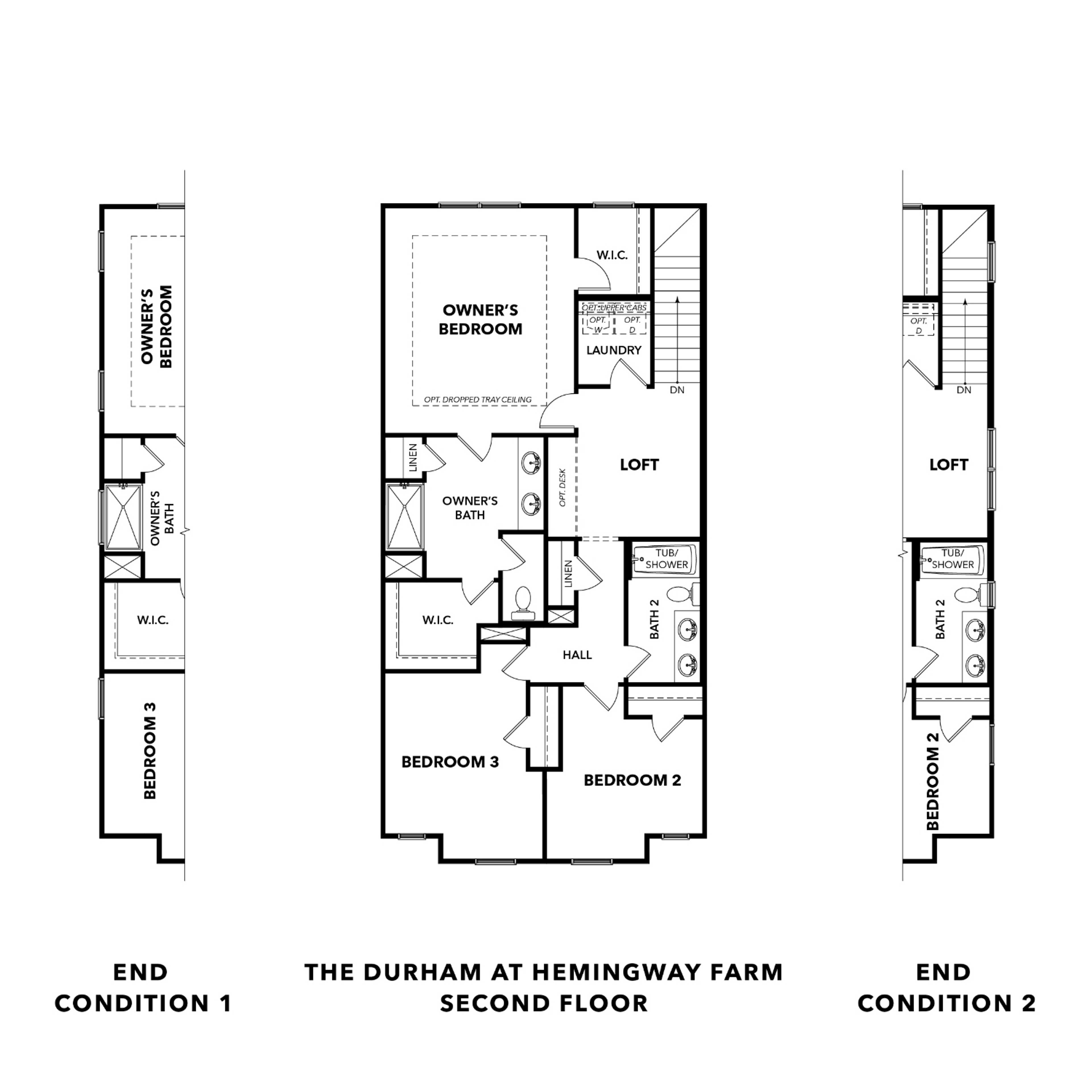 2 - The Durham A buildable floor plan layout in Davidson Homes Homes' Hemingway community.