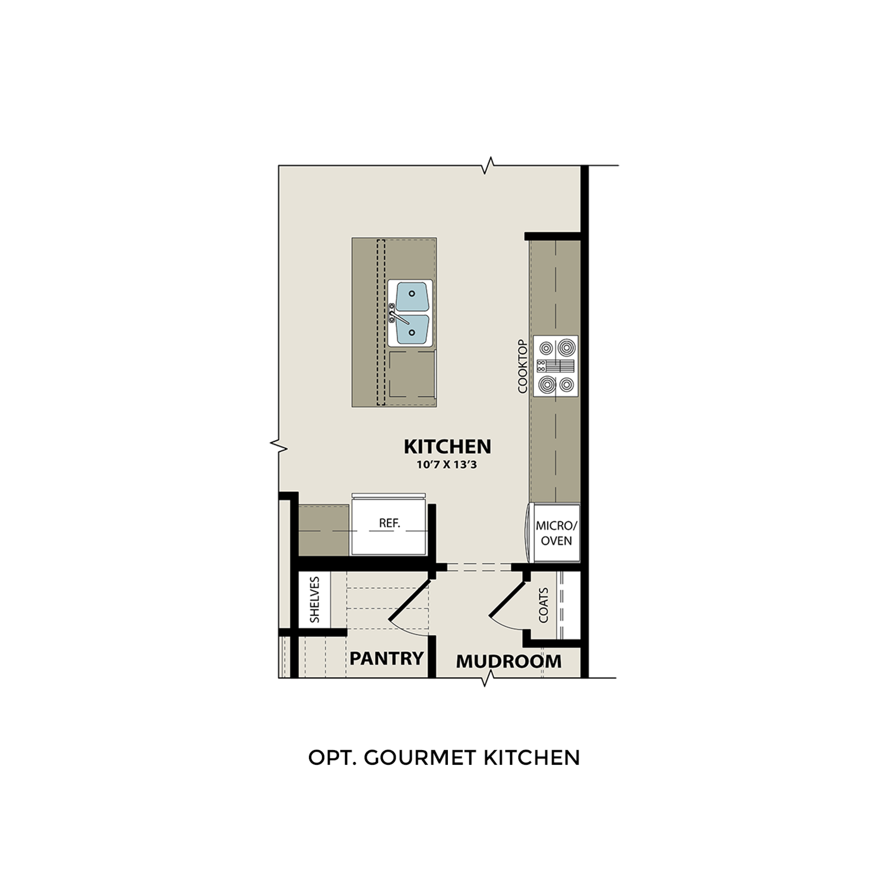 3 - The Wake C buildable floor plan layout in Davidson Homes Homes' Lake Park Villas community.