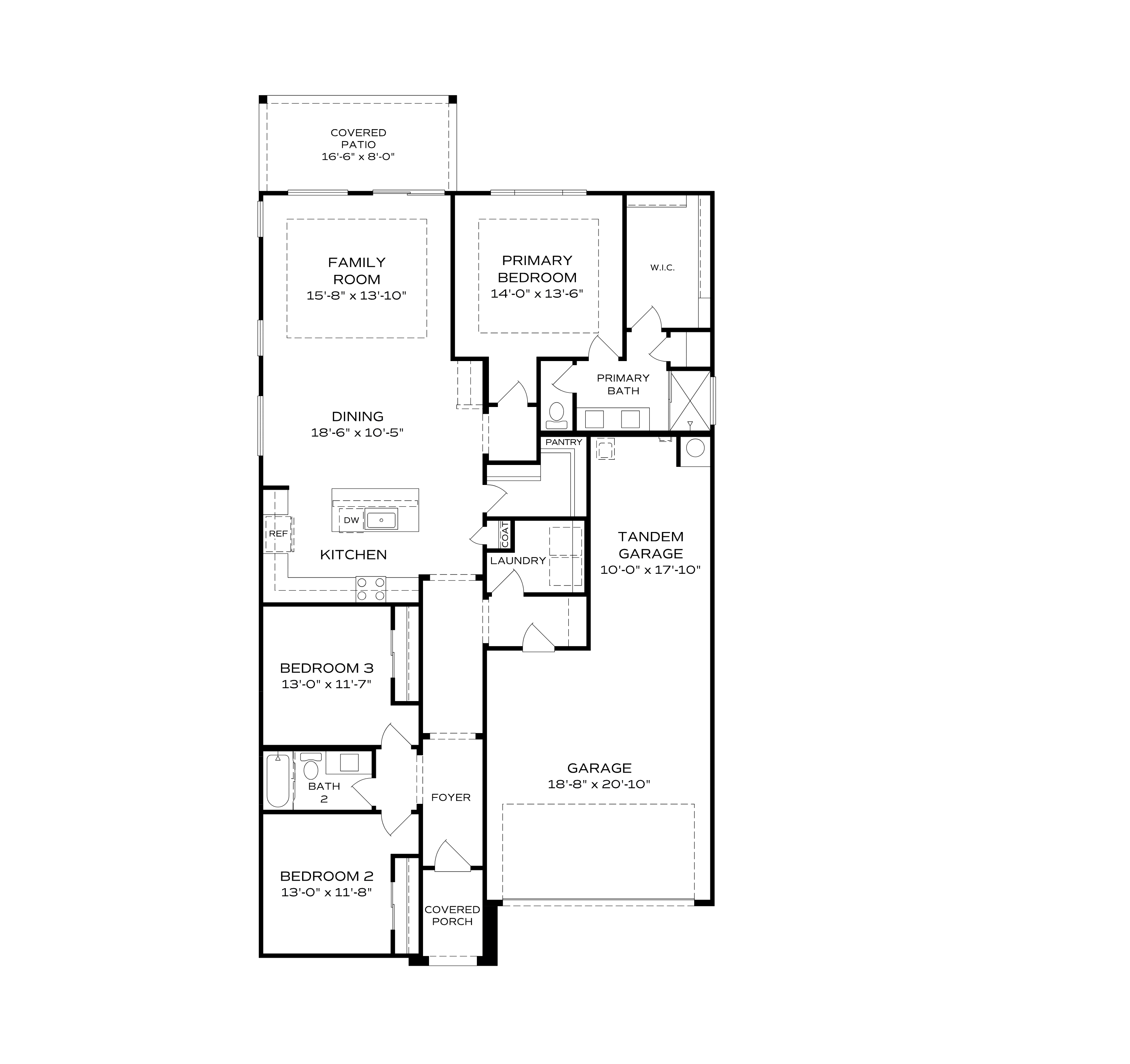 The Boulder II floor plan: 1-story 1,721 sq ft Davidson Homes design with primary suite, open kitchen, family room, 2-4 bedrooms, 2-car garage