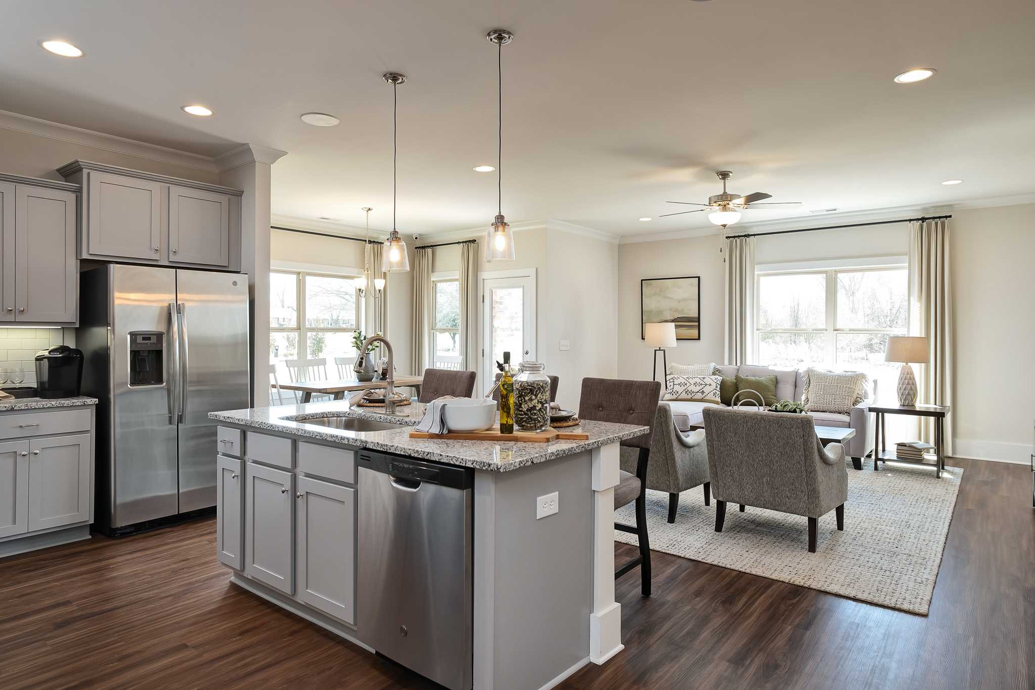 open-concept living space in Hartselle, AL