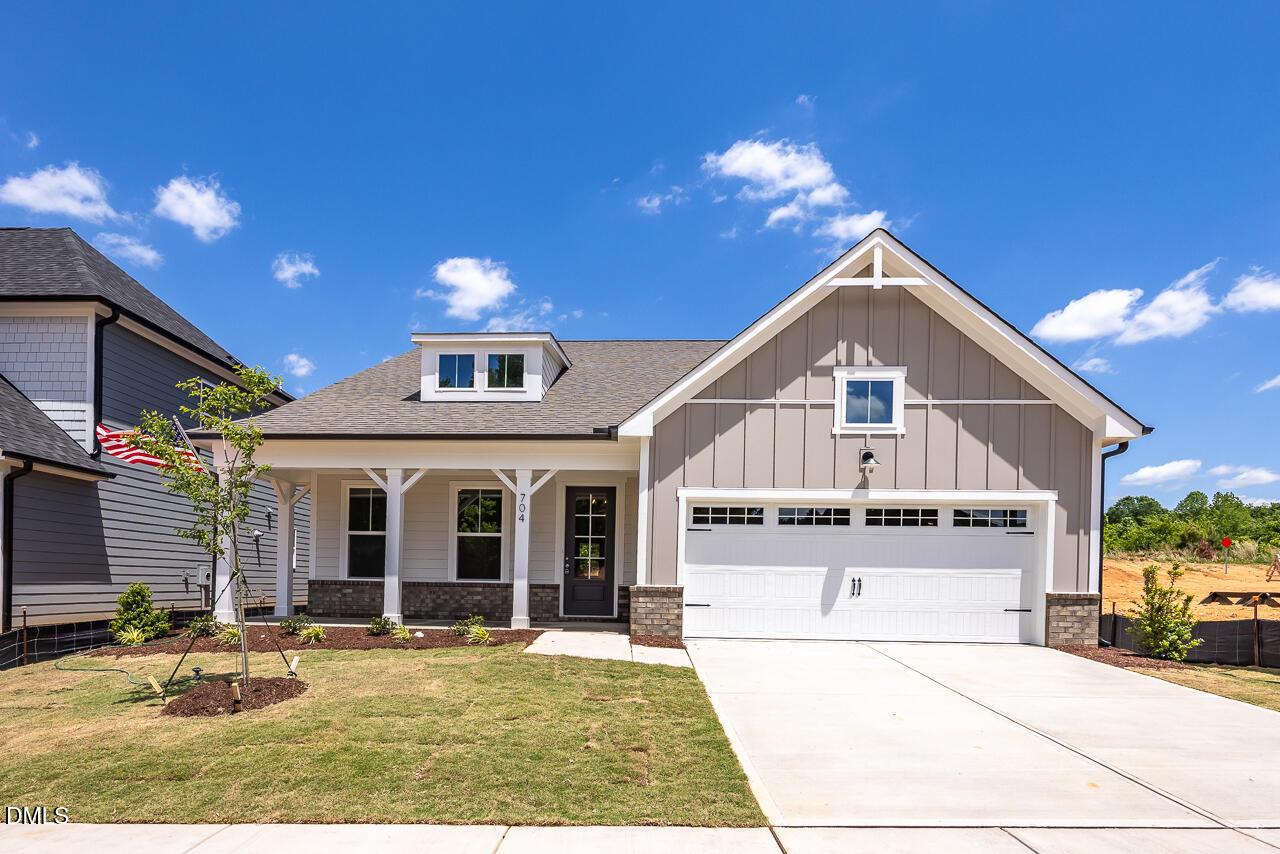 Two-story Birch II E floor plan home with a two-car garage at Sage on North Main in Wake Forest, North Carolina.