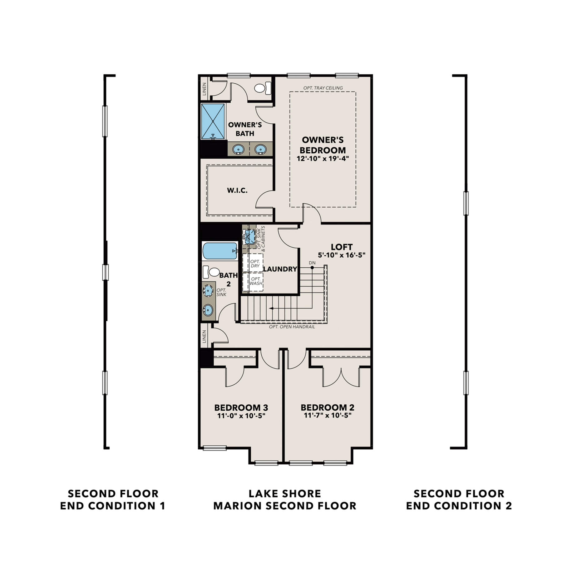 2 - The Marion A buildable floor plan layout in Davidson Homes Homes' Lake Shore community.