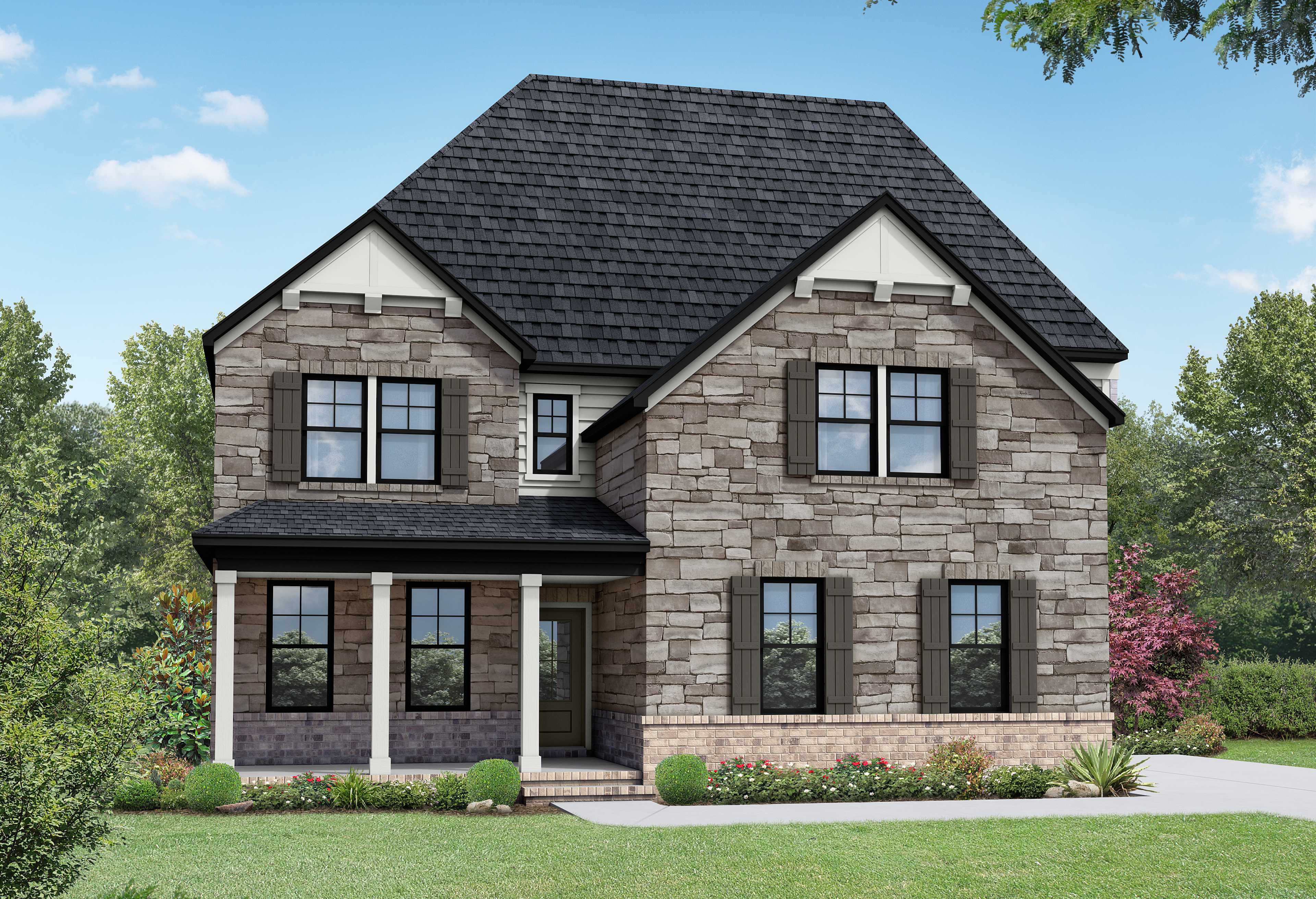 Exterior view of Davidson Homes' The Willow A Floor Plan