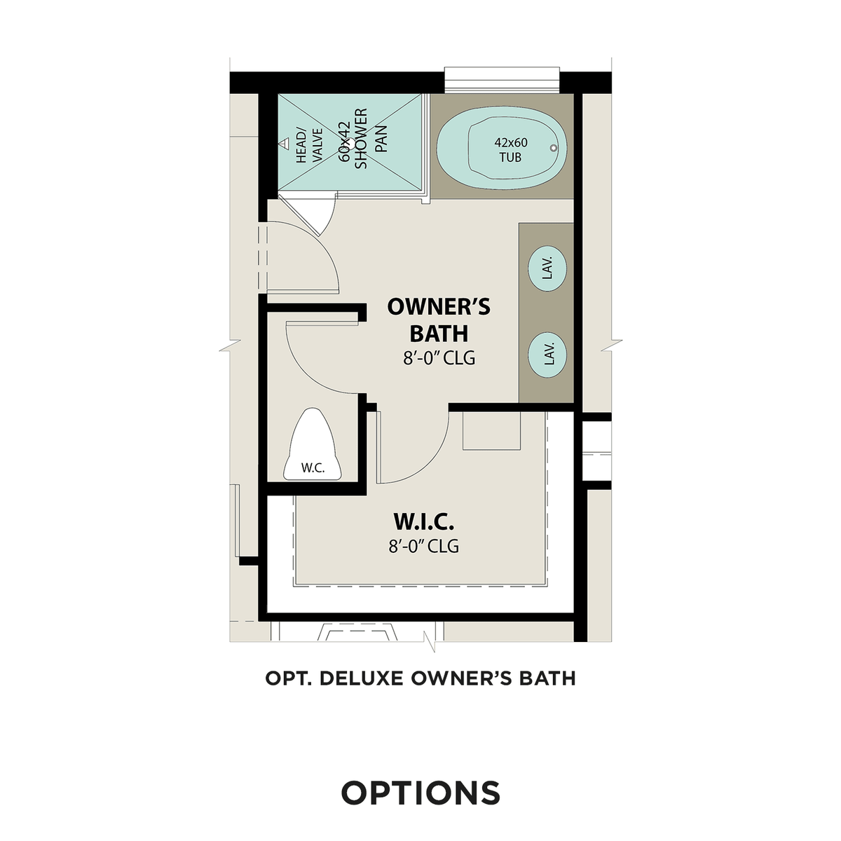 2 - The Riviera A floor plan layout for 2533 Malibu Glen Drive in Davidson Homes' Sunterra community.