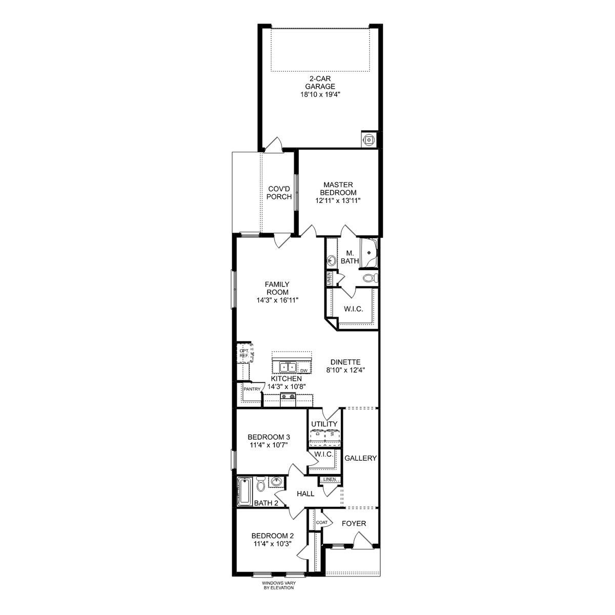 1 - The Camilla A buildable floor plan layout in Davidson Homes' Cain Park community.
