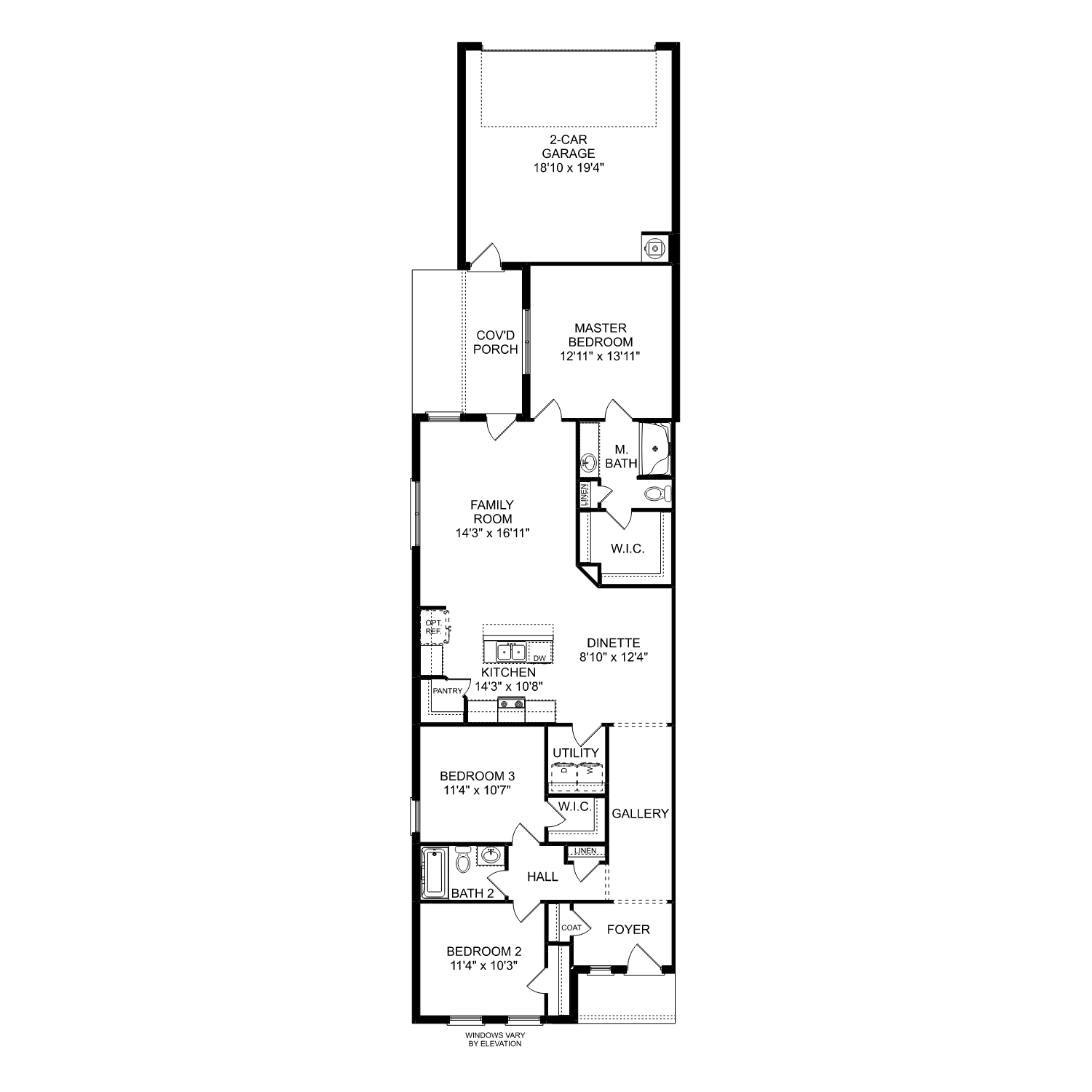 The Camilla C Townhome Exterior Unit Floor Plan
