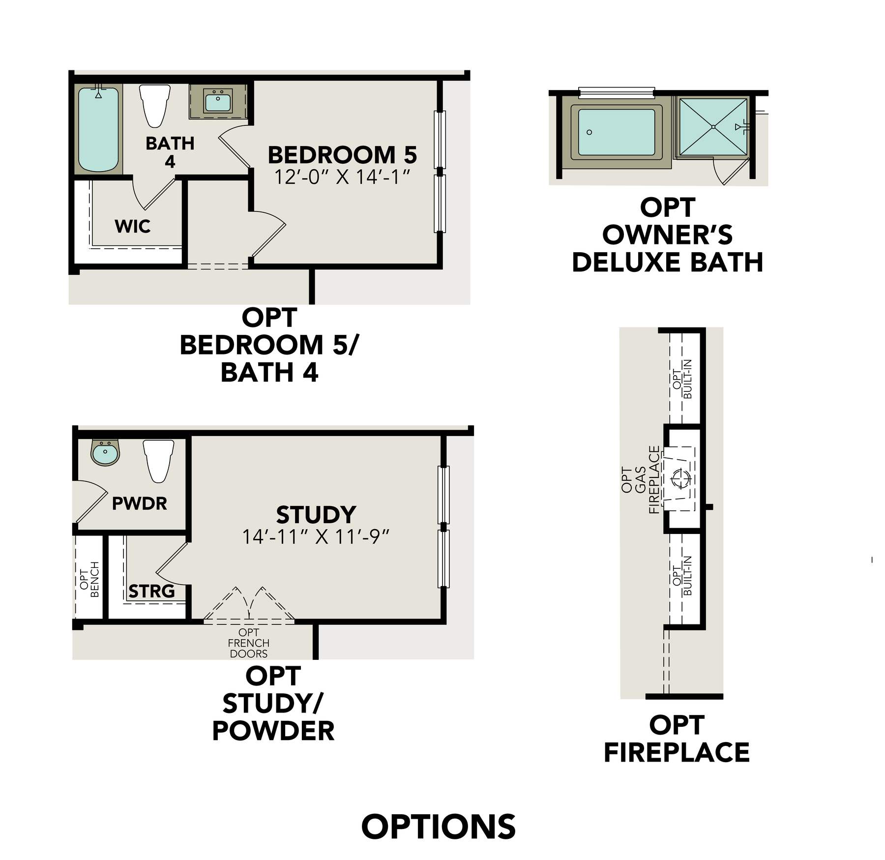 2 - The Harrison F buildable floor plan layout in Davidson Homes Homes' Ladera community.