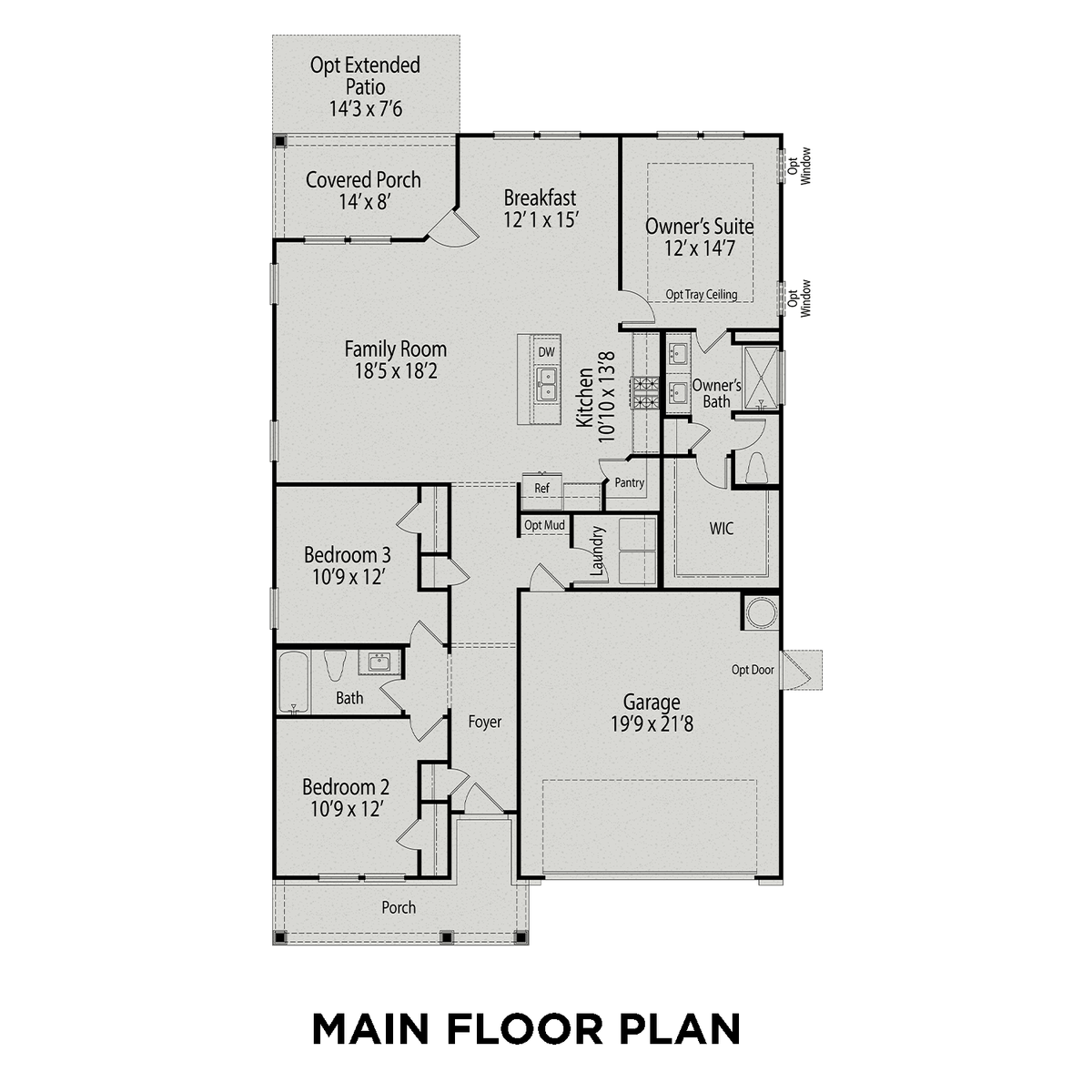 1 - The Franklin C  buildable floor plan layout in Davidson Homes' Wellers Knoll community.