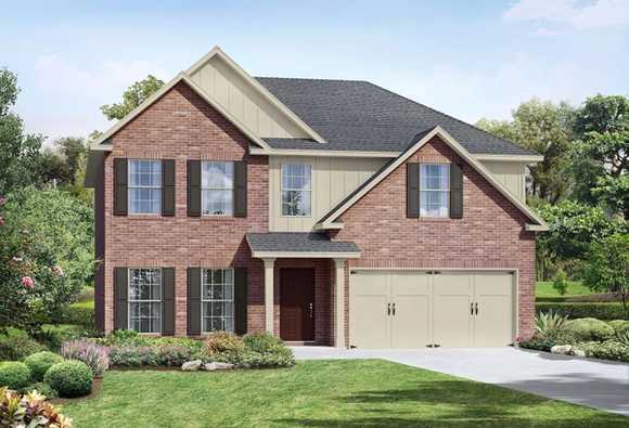 Exterior view of Davidson Homes' The Charleston D Floor Plan